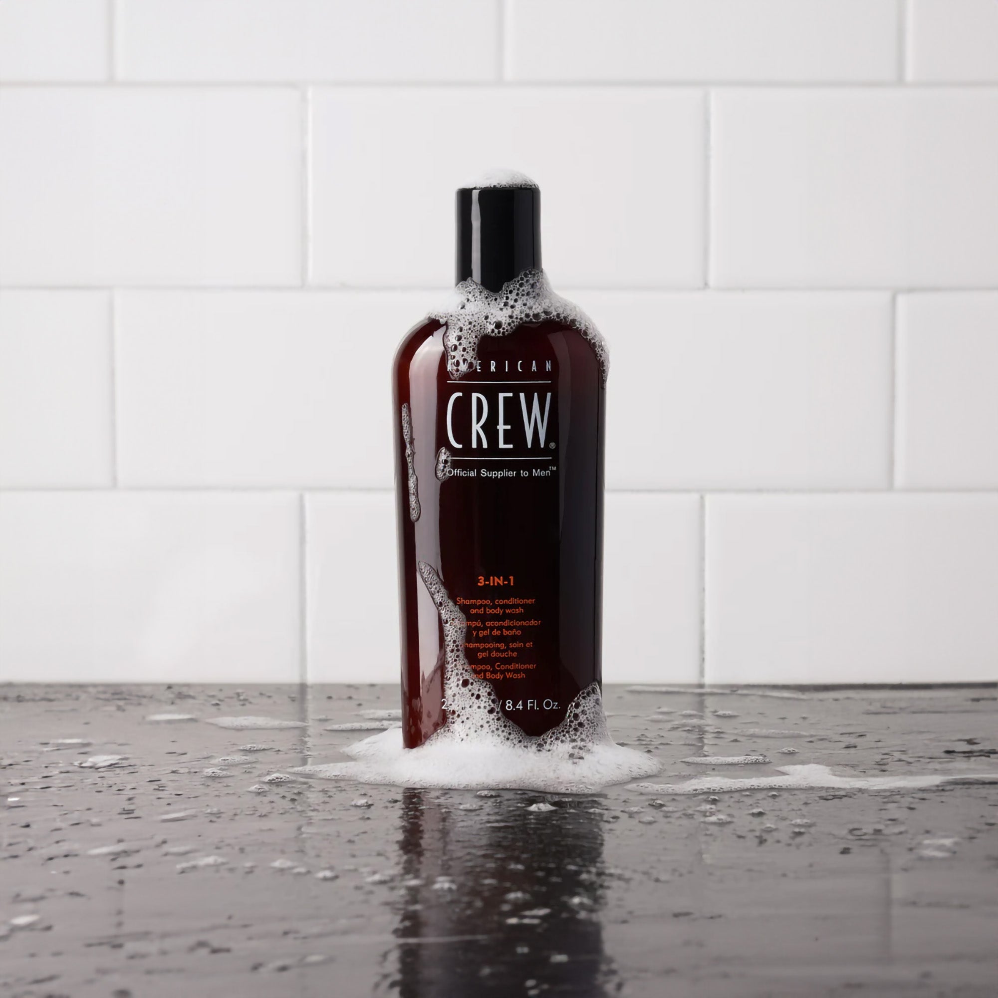 American Crew 3-in-1 Shampoo, Conditioner & Body Wash for Men - Hydrating & Refreshing Hair & Skin Care - Perfect for Gym, Travel & Daily Use