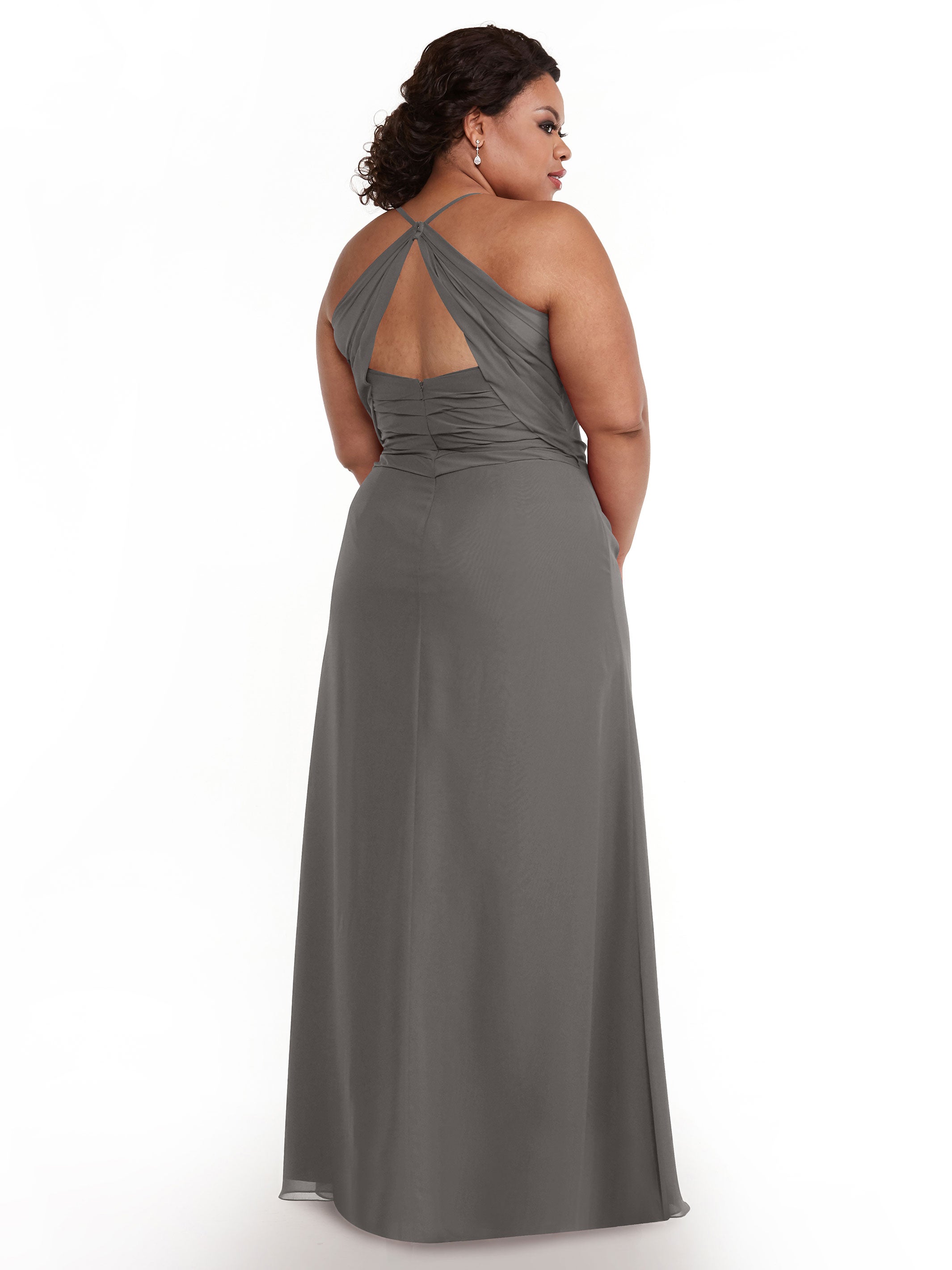 Elegant A-Line Chiffon Bridesmaid Dress with High Slit - Perfect for Weddings, Formal Events & Special Occasions