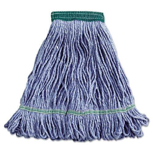 Boardwalk 502BLEA Super Loop Wet Mop Heads - Medium Size, Blue - Replacement Pads for Floor Cleaning - Perfect for Hardwood, Tile & Laminate Floors
