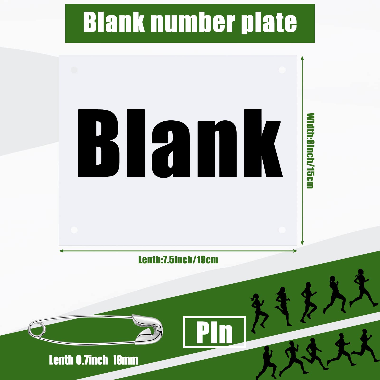 Lyrow 200 Pcs Blank Marathon Bib Numbers with Safety Pins - 6 x 7.5 Inch Waterproof Tearproof Race Numbers for Running Competitions, Sports Events & DIY Auditions - Perfect for 5K Races, Triathlons, School Sports Days & Charity Runs