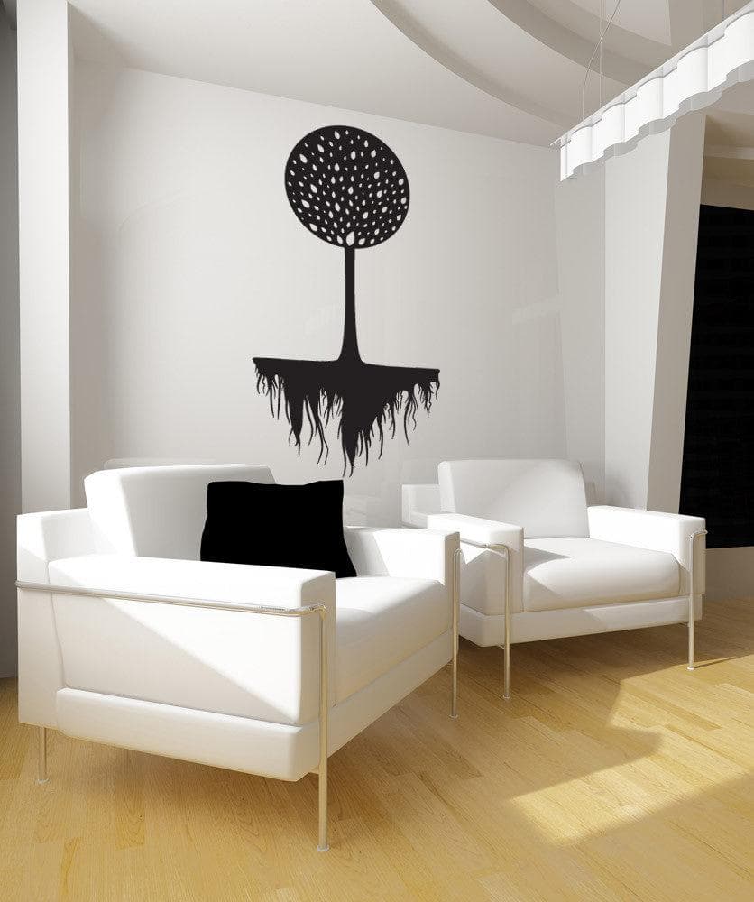Vinyl Wall Decal Sticker - Circle Root Tree Design #1076 | Removable Home Decor for Living Room, Bedroom & Nursery