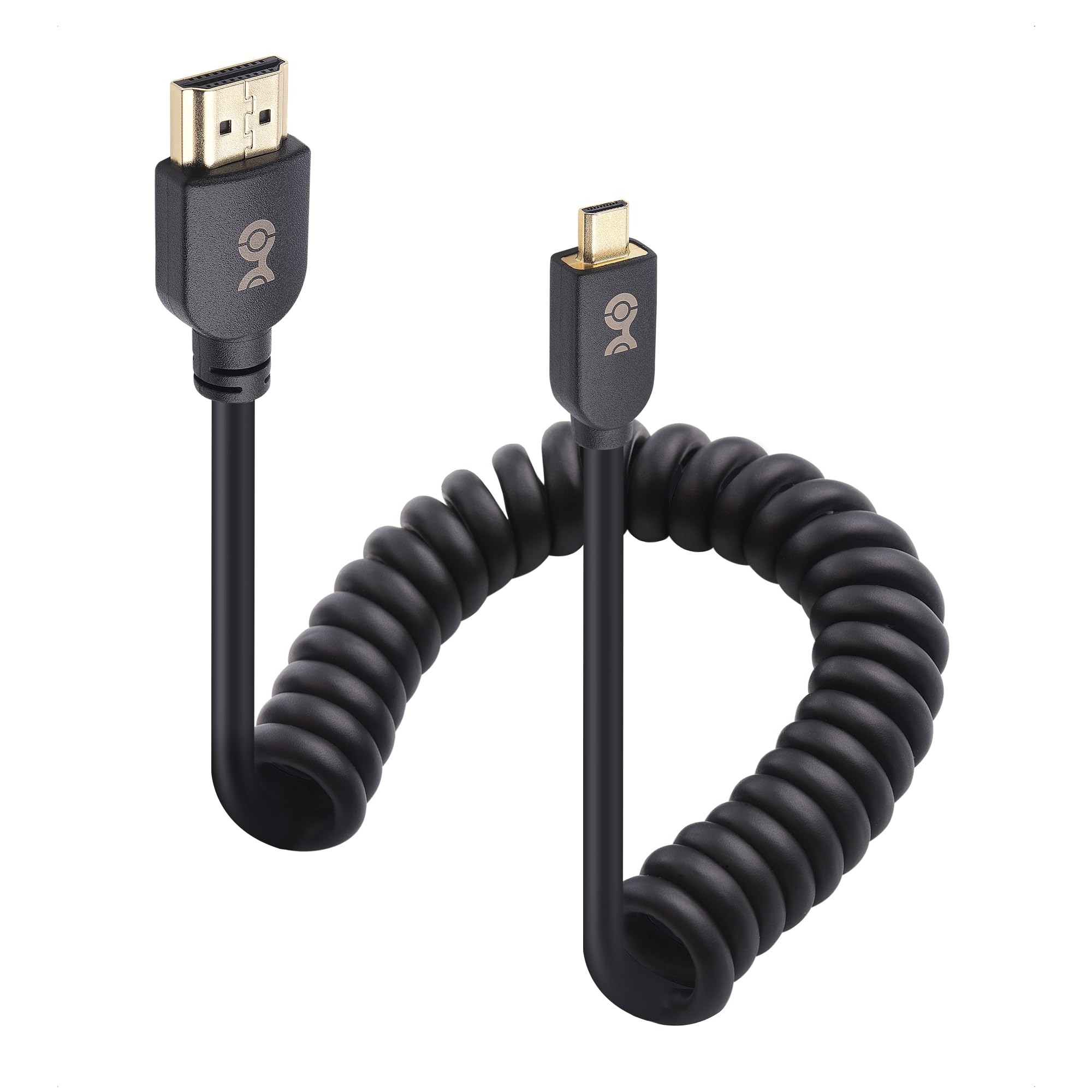 Cable Matters 48Gbps 8K Micro HDMI Coiled Cable 1-3ft - Supports 8K@60Hz, 4K@240Hz & HDR - High Speed Micro HDMI Cable for Laptops, Cameras, DSLRs, Monitors - Perfect for Gaming, Streaming & Professional Video Editing