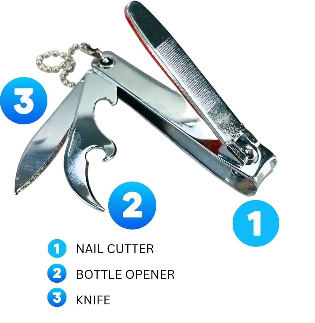 Premium Stainless Steel Nail Clipper for Thick & Ingrown Toenails - Professional Men's & Women's Nail Cutter (Includes Baby Size) - Perfect for Home, Travel, and Pedicure Care