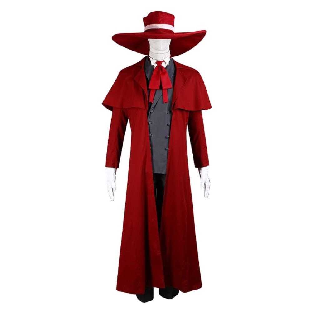 Hellsing Alucard Cosplay Costume - Ultimate Vampire Hunter Trench Coat & Hat Set for Halloween, Anime Conventions, and Themed Parties | Premium Quality Anime Outfit