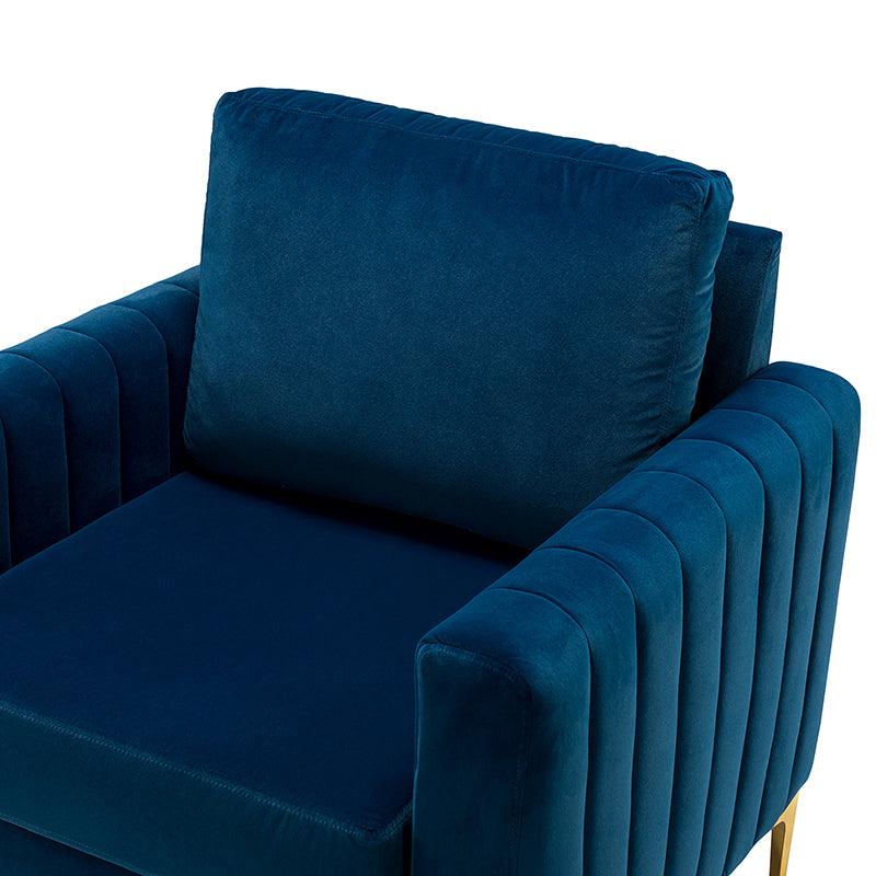 Luxury Didyme Velvet Club Armchair - Modern Accent Chair for Living Room, Bedroom & Office - Plush Upholstered Lounge Chair with Sturdy Wooden Legs - Perfect for Reading Nook, Home Theater & Cozy Spaces