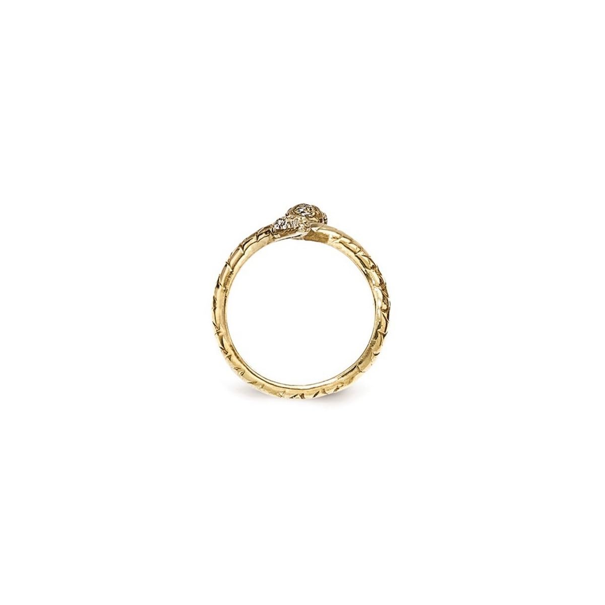 925 Sterling Silver Gold Plated Cubic Zirconia Snake Ring for Women - 19mm Wide - Size 6/7/8 - Elegant Jewelry Gift for Birthday, Anniversary & Special Occasions