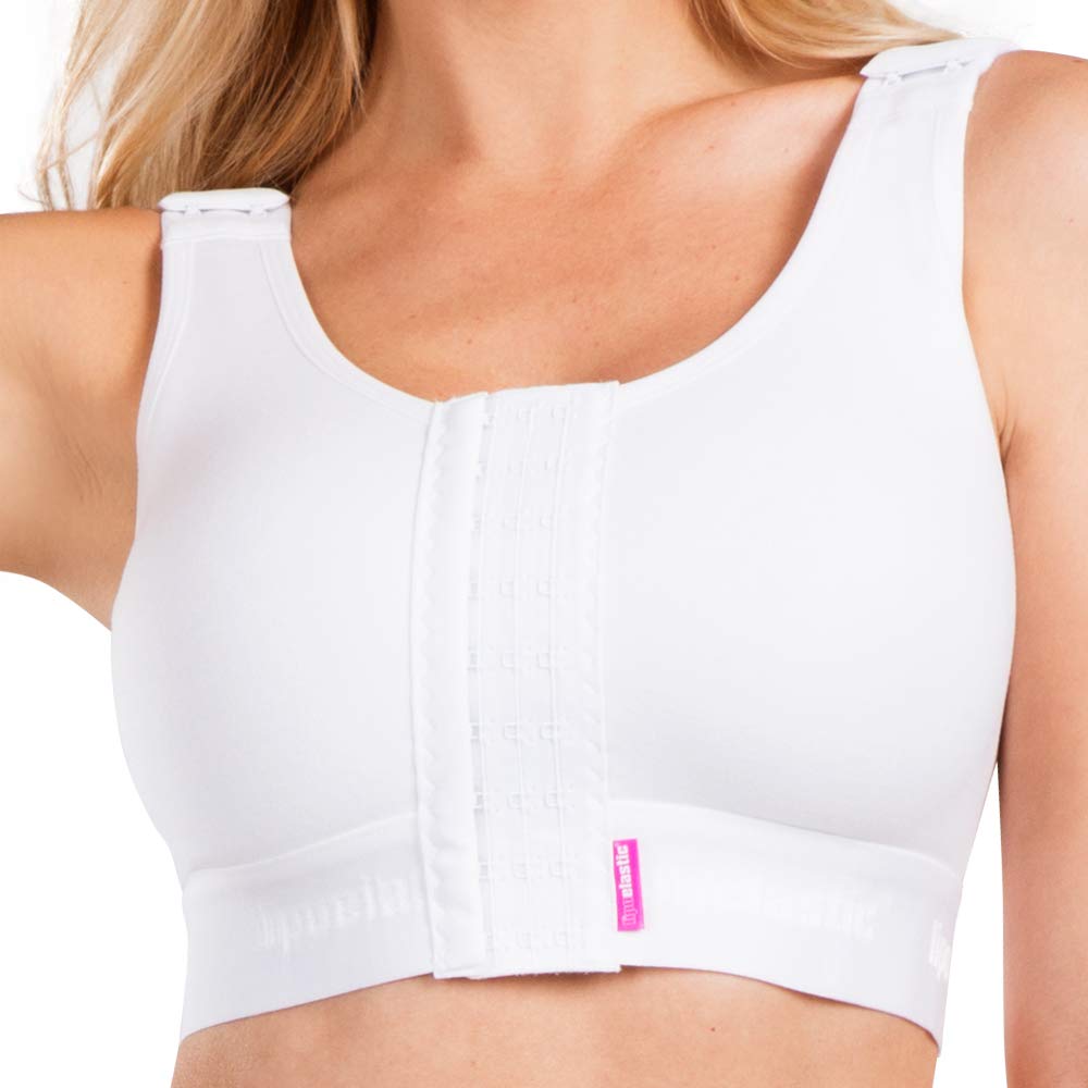 LIPOELASTIC® PI Super Variant Post-Surgery Bra - Adjustable Front Hook & Eye Cotton Seamless Support Bra for Women - Ideal for Post-Op Recovery, Mastectomy & Breast Surgery Comfort