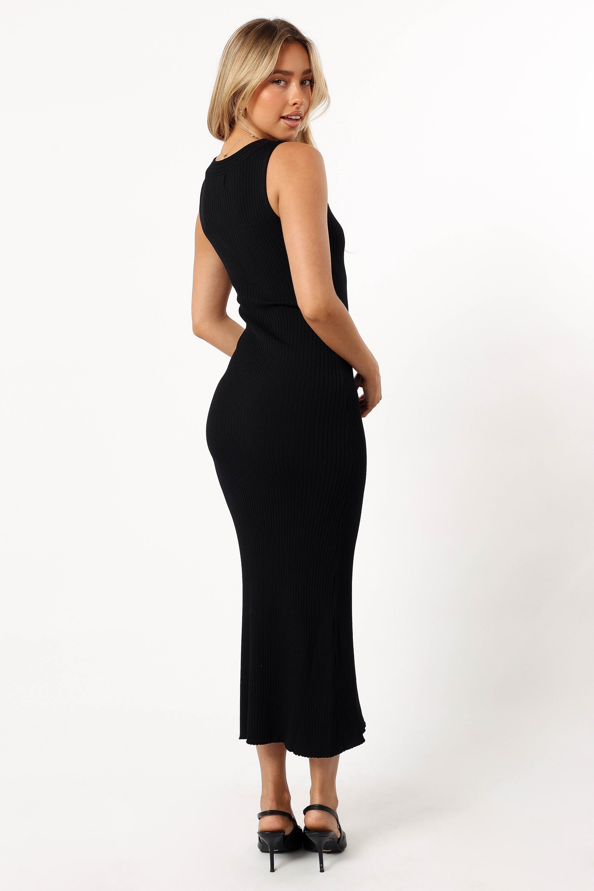 Easton Maxi Knit Dress for Women - Soft Stretchy Long Sleeve Black Dress for Fall & Winter | Casual, Office, Party Wear