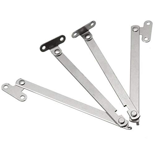 235x10mm Cabinet Hinges 2Pcs - Heavy Duty Folding Door Stays with Lift Up/Down Guide Slots for Kitchen Cupboard & Cabinet Doors | Perfect for DIY Home Improvement & Furniture Repair Projects