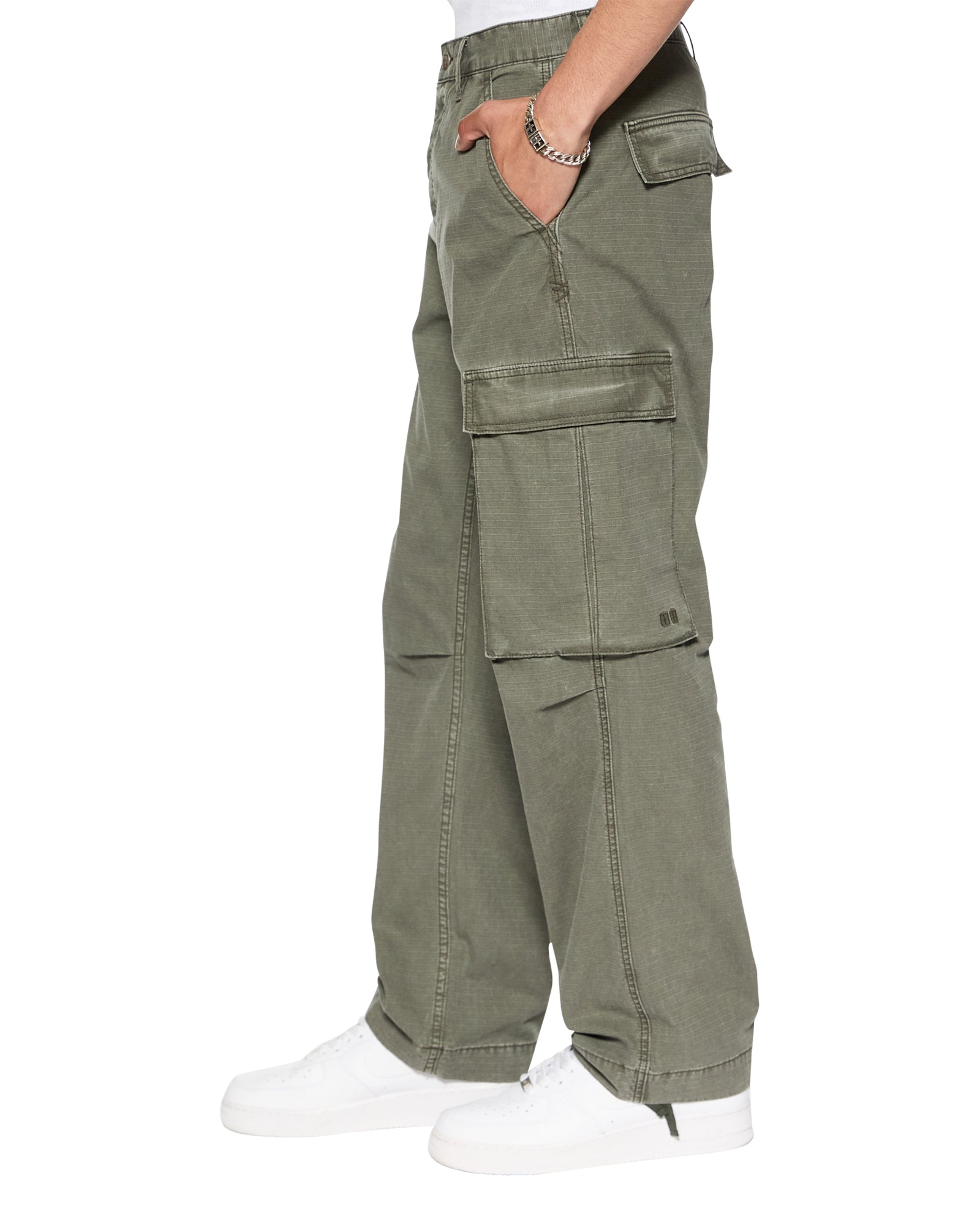 Fugitive Cargo Pants - Durable Tactical Pants for Men, Outdoor Hiking & Workwear - Forest Green Camo