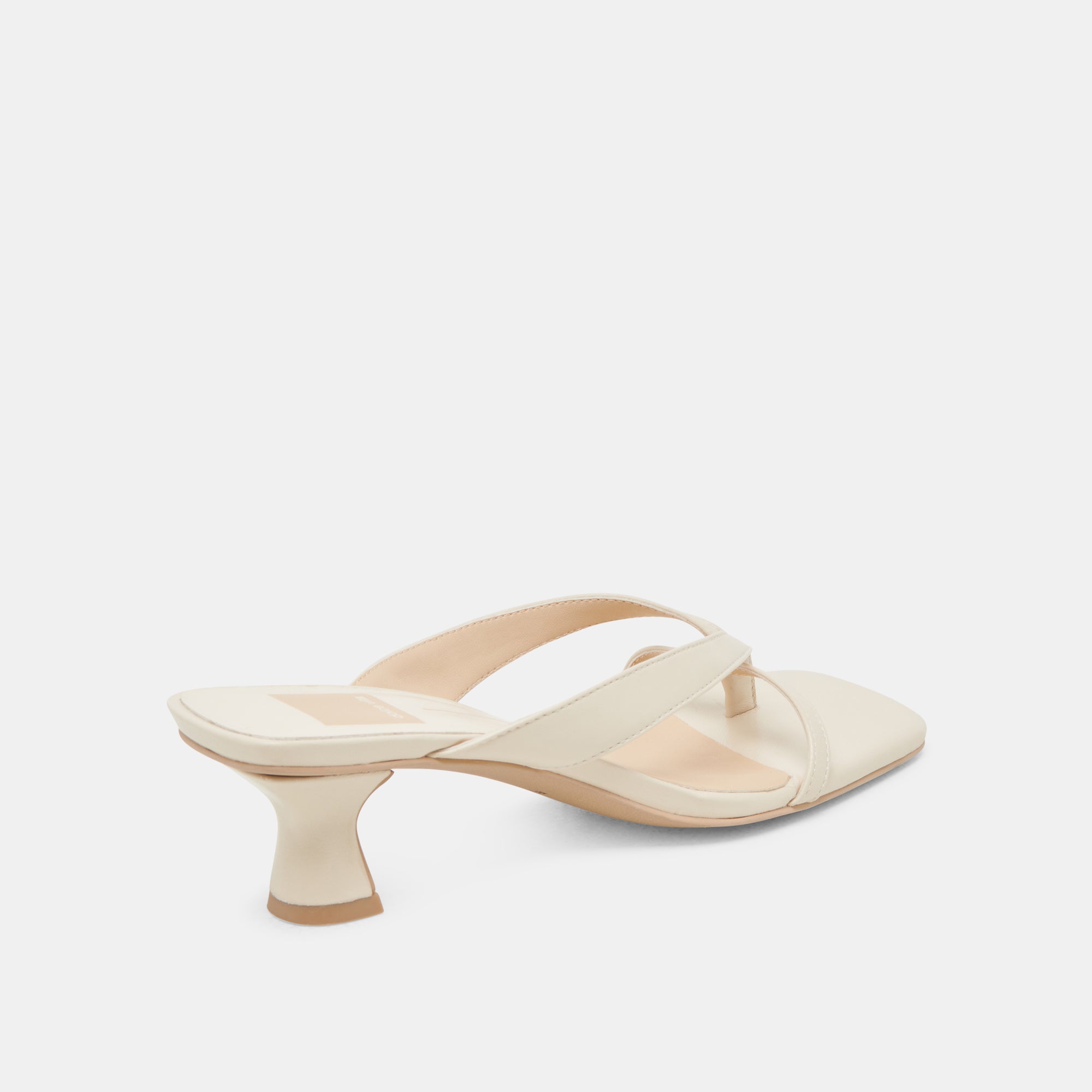 BREVEL Women's Off-White Leather Heels - Stylish High Heel Pumps for Work, Party & Special Occasions