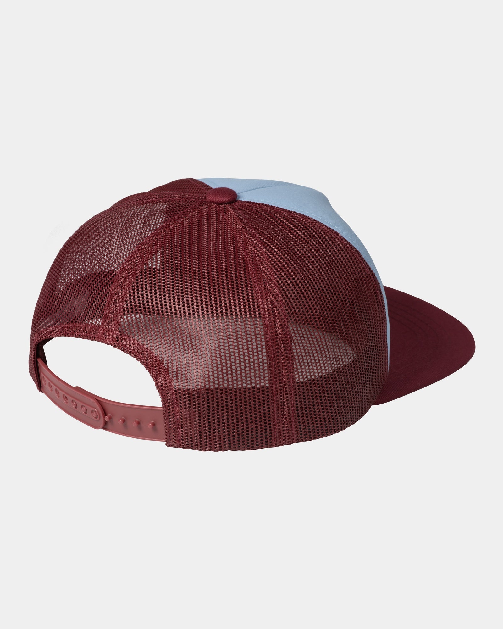 Stylish Graphic Trucker Hat for Men & Women - Mulberry & Frosted Blue Adjustable Snapback Cap - Perfect for Outdoor Activities, Sports, and Casual Wear