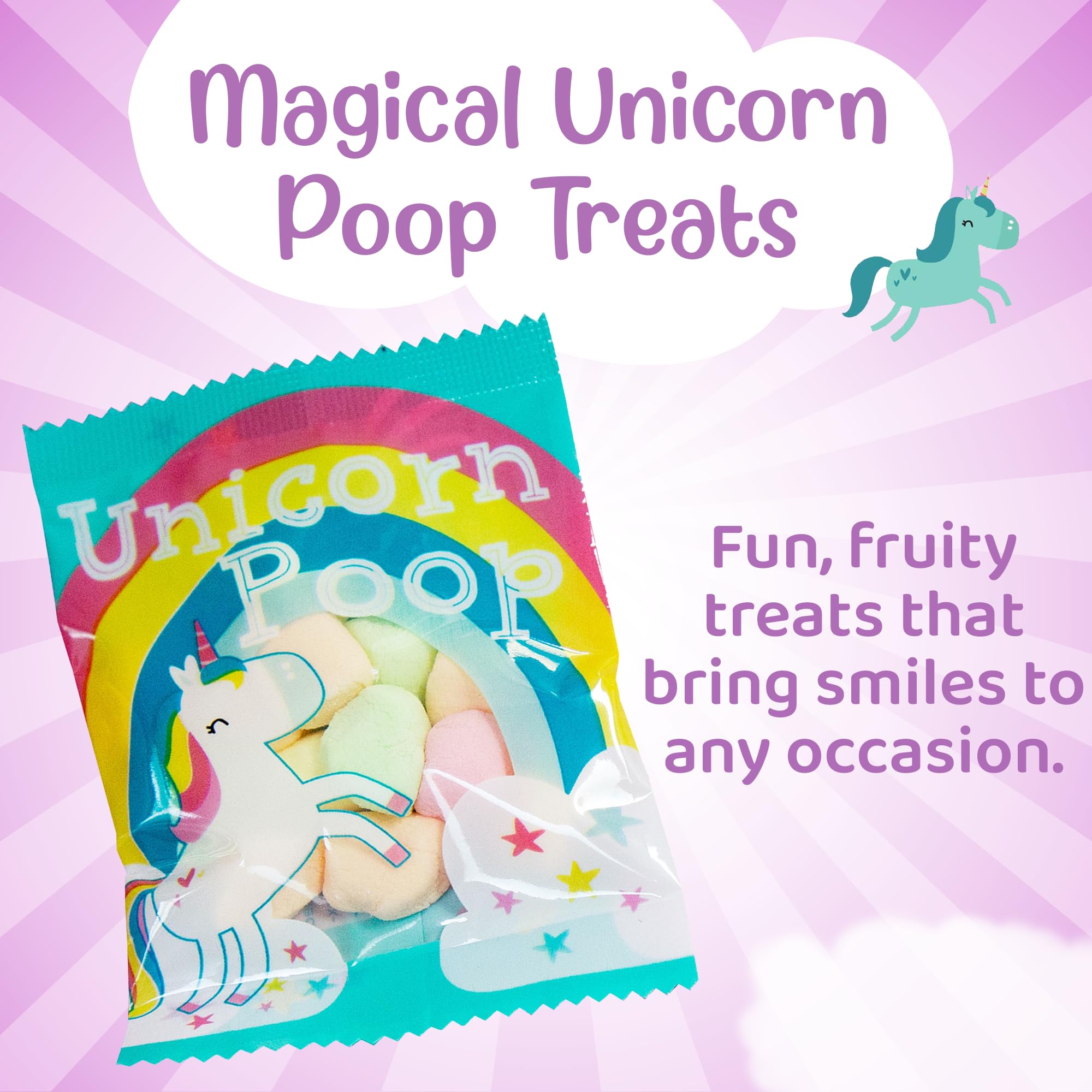 Unicorn Poop Candy - Made in USA - 12 Pack Bulk Candy for Kids Birthday Party Favors & Classroom Treats - Fun Unicorn Themed Party Supplies for Birthdays, School Events & Celebrations