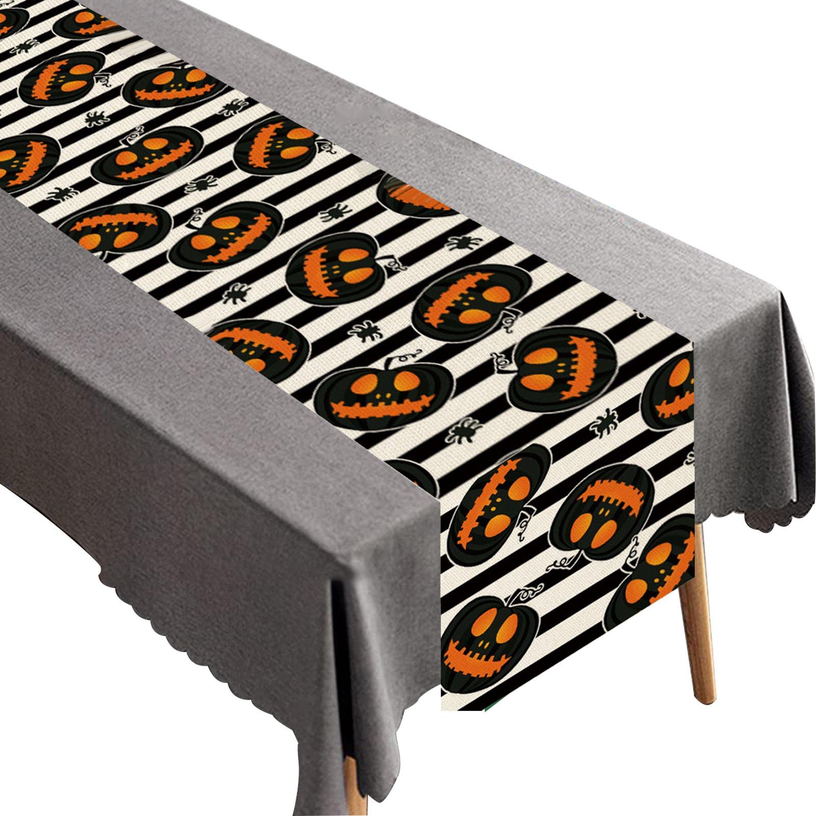 Halloween Table Cloth - Spooky Night Table Mats & Soft Horror Table Runner | Scary Dining Decor for Kitchen, Party, and Halloween Night Celebrations