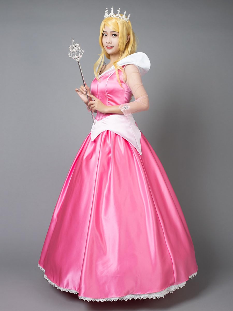 CosFantasy Women's Pink Princess Dress - Elegant Ball Gown for Cosplay, Halloween Costume & Fairy Tale Theme Parties | Perfect for Cosplay Events, Birthday Parties & Photo Shoots