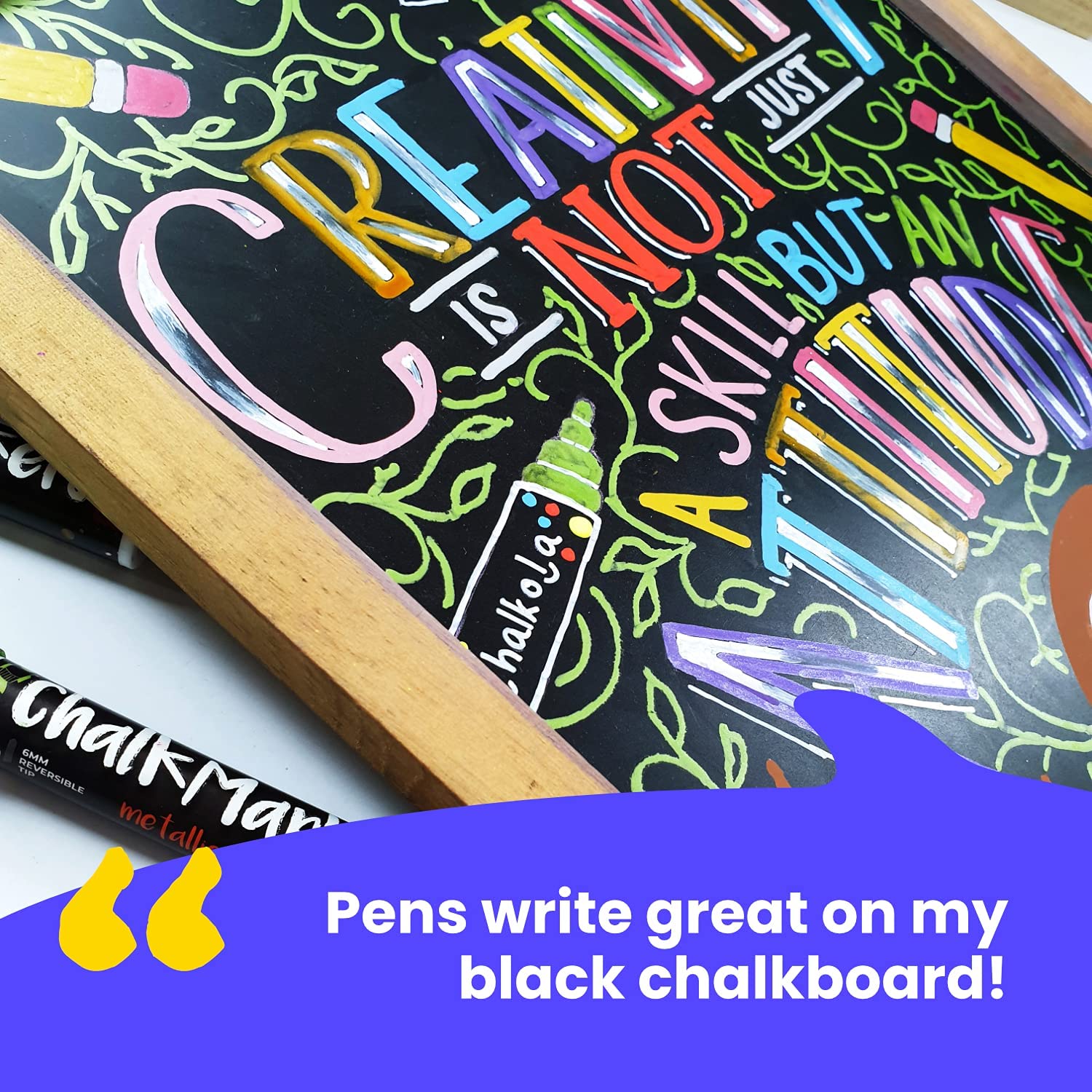 Premium 5-Pack Brown Chalk Markers with Metallic Finish - Ideal for Chalkboard Art, DIY Projects, and Restaurant Menu Boards