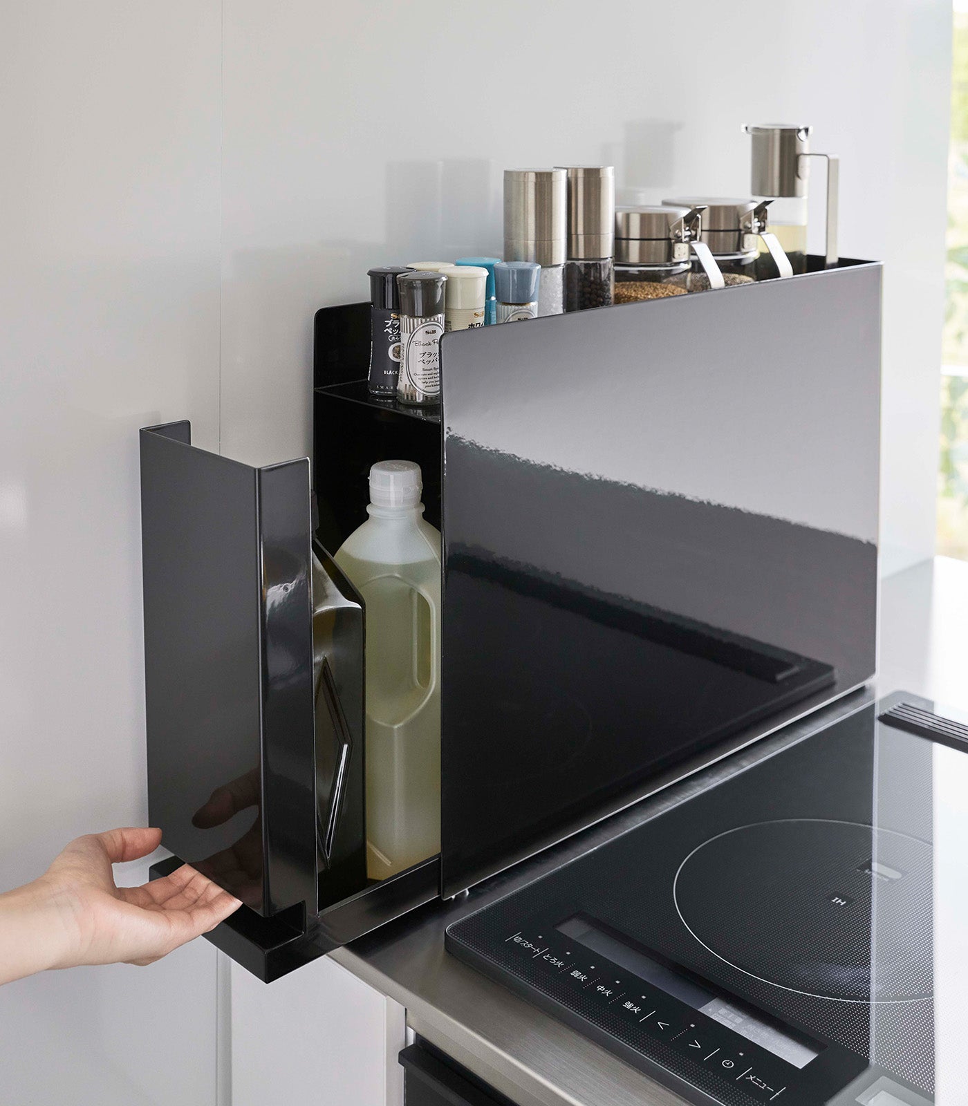 Stainless Steel Sliding Drawer Spice Rack Organizer - Perfect for Kitchen Cabinet Storage & Seasoning Organization