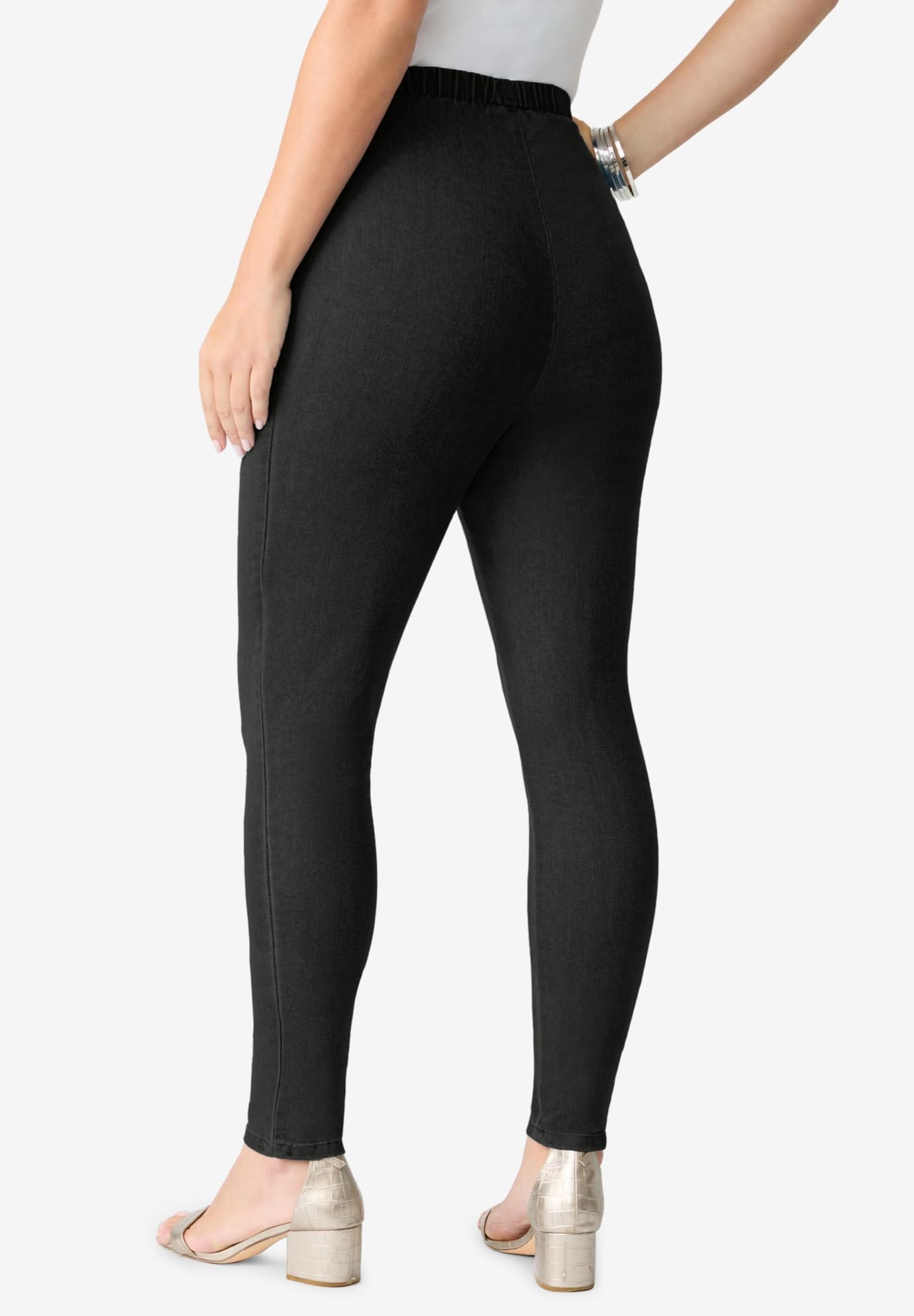 Roaman's Skinny-Leg Comfort Stretch Jeans for Women - Slim Fit Stretchy Denim Pants for Everyday Casual Wear & Office Outfits