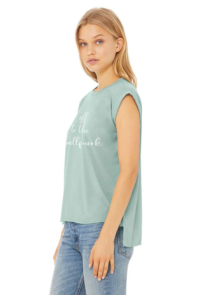 NanyCrafts Women's Softball Hair Don't Care Flowy Muscle Tee - Comfortable & Stylish Athletic Top for Casual Wear, Gym, and Sports Activities