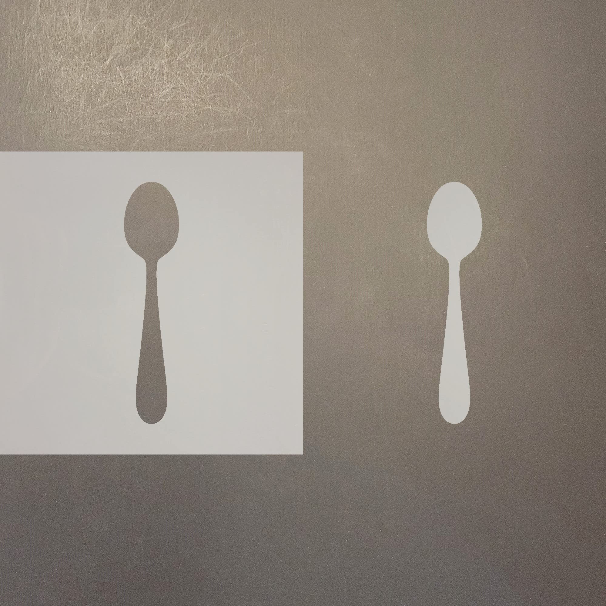 8 Inch Reusable Mylar Stencil Spoon - Premium Art Craft Supplies for DIY Projects, Scrapbooking & Cake Decorating