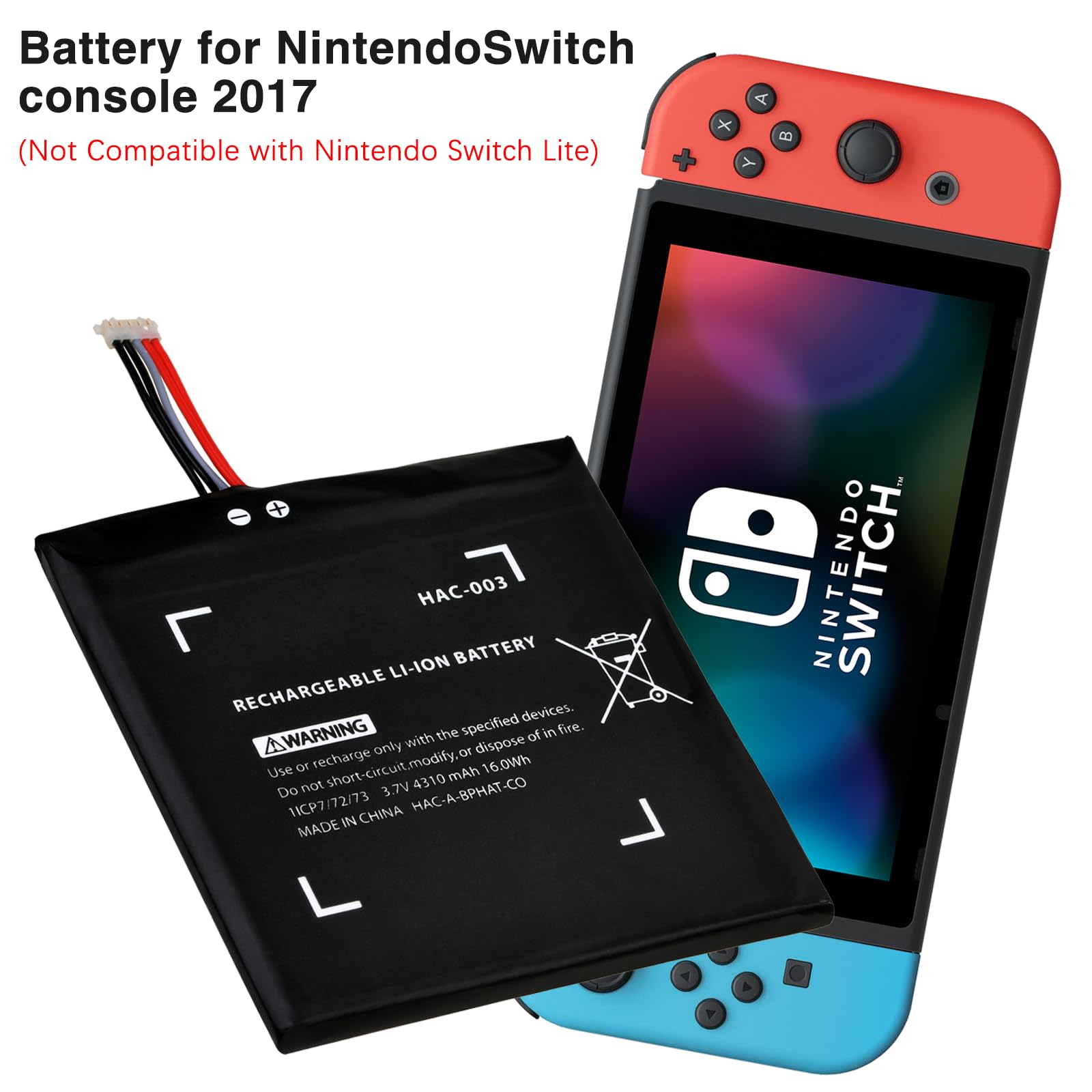 Pickle Power HAC-003 Replacement Battery for Nintendo Switch 2017 (HAC-001) - Internal Battery with Tools - Perfect for Extended Gaming Sessions (Not Compatible with Switch Lite)