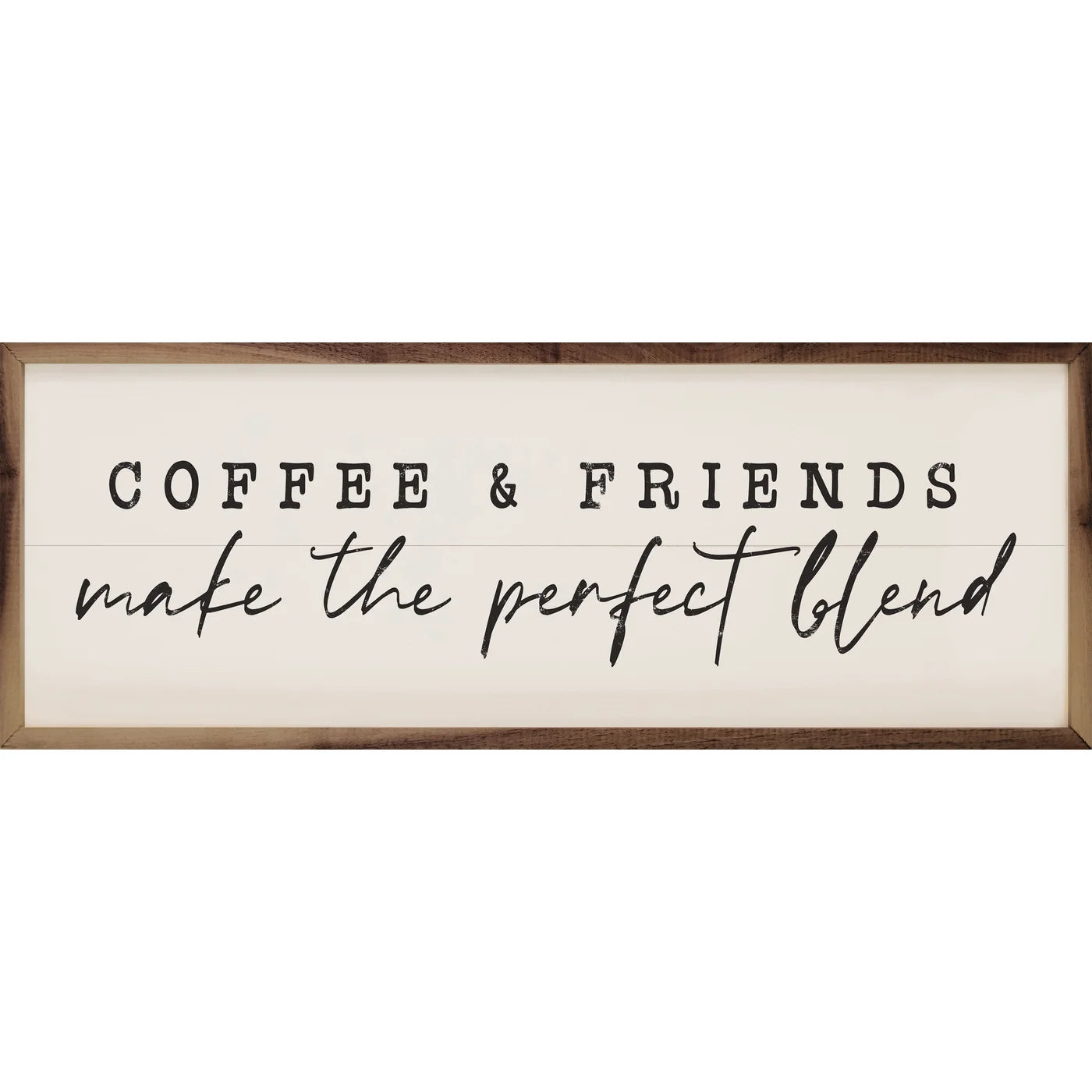 Wood Framed Print - Coffee & Friends Wall Art Decor for Home, Office, Cafe | Perfect Gift for Coffee Lovers & Friends