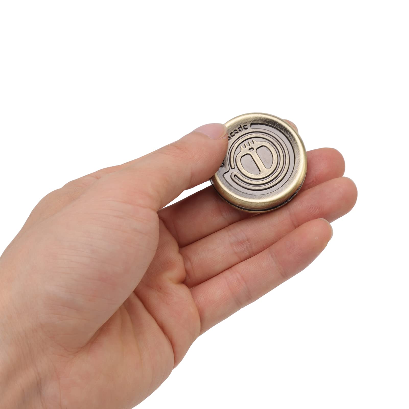 Magnetic Push Slider Fidget Toy - Stress Relief Metal Spinner Coin for ADHD, Anxiety & Focus - EDC Pocket Fidget Toy for Adults & Kids - Office, School, Travel Stress Relief Gadget