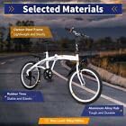 20 Inch 6-Speed Folding Bicycle for Adults - Adjustable Seat & Dual Brake System - Portable Commuter Bike for Travel, Workout & Urban Cycling (White)