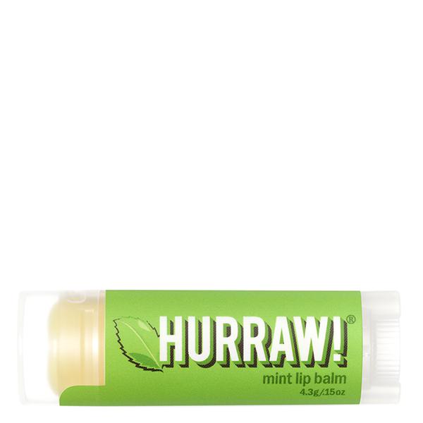 Organic Hurraw Mint Lip Balm - Natural Moisturizing & Soothing Lip Care for Dry, Chapped Lips - Perfect for Outdoor Activities, Hiking & Winter Protection