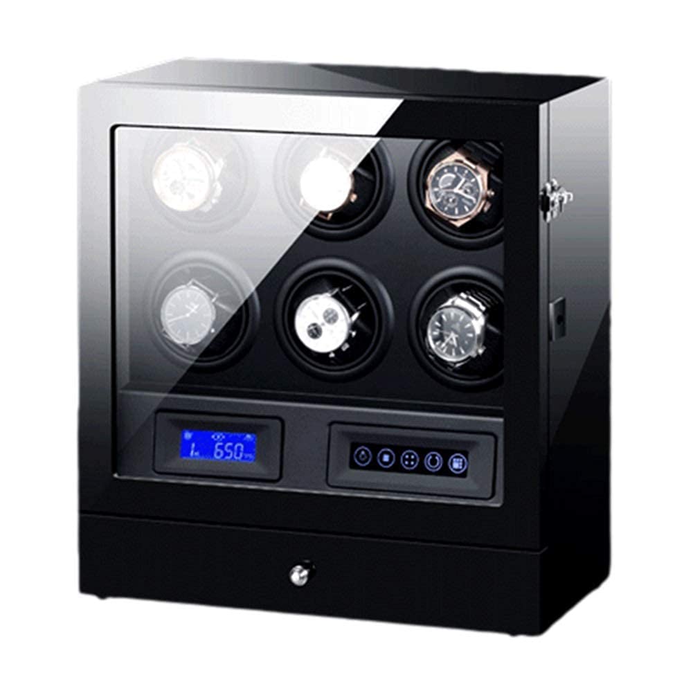 Automatic Watch Winder with LED & LCD Screen - Quiet Motor for Jewelry Storage | Home & Office Use