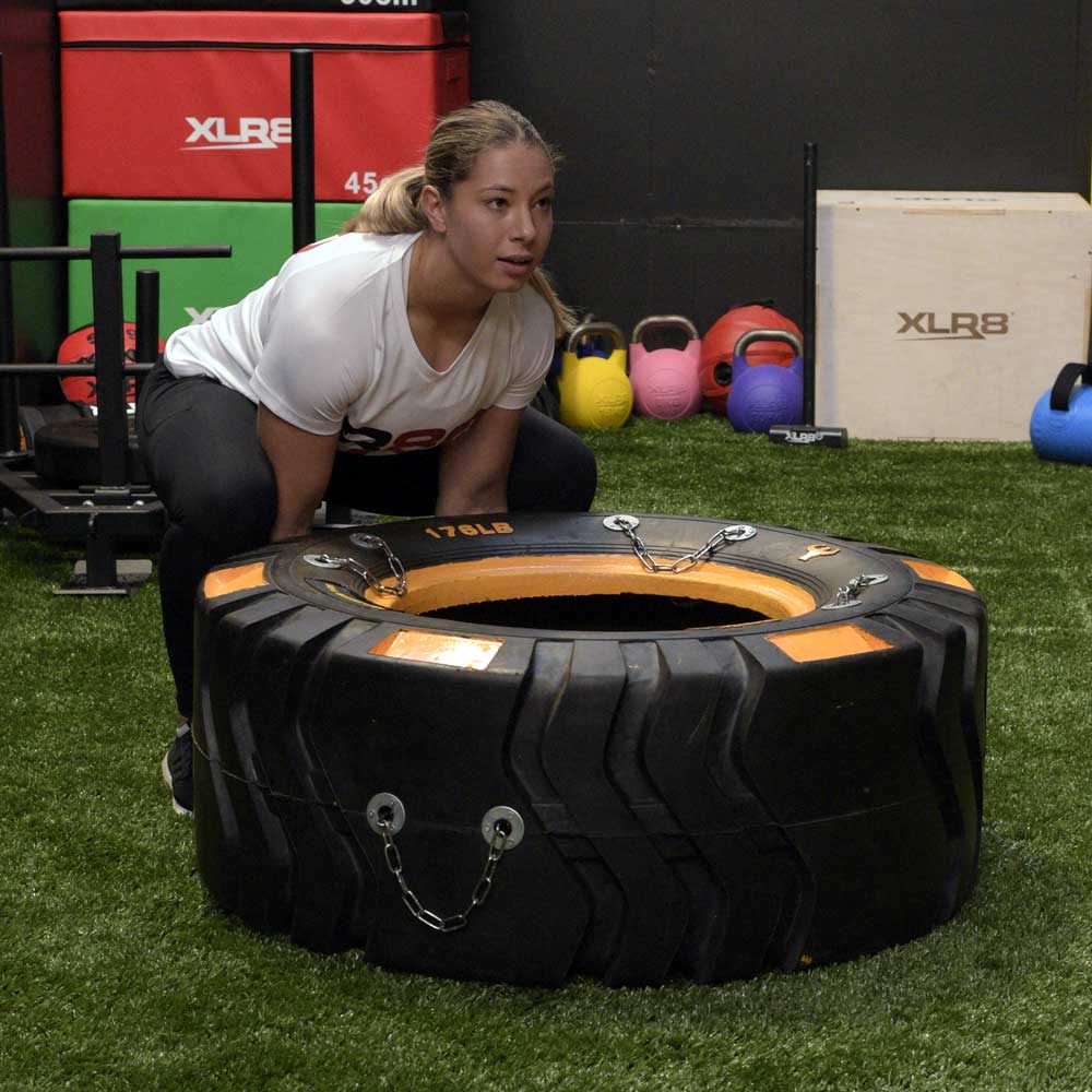 XLR8 Strongman Fitness Tire 120kg - Heavy Duty Rubber Gym Tire for Strength Training, CrossFit & Outdoor Workouts