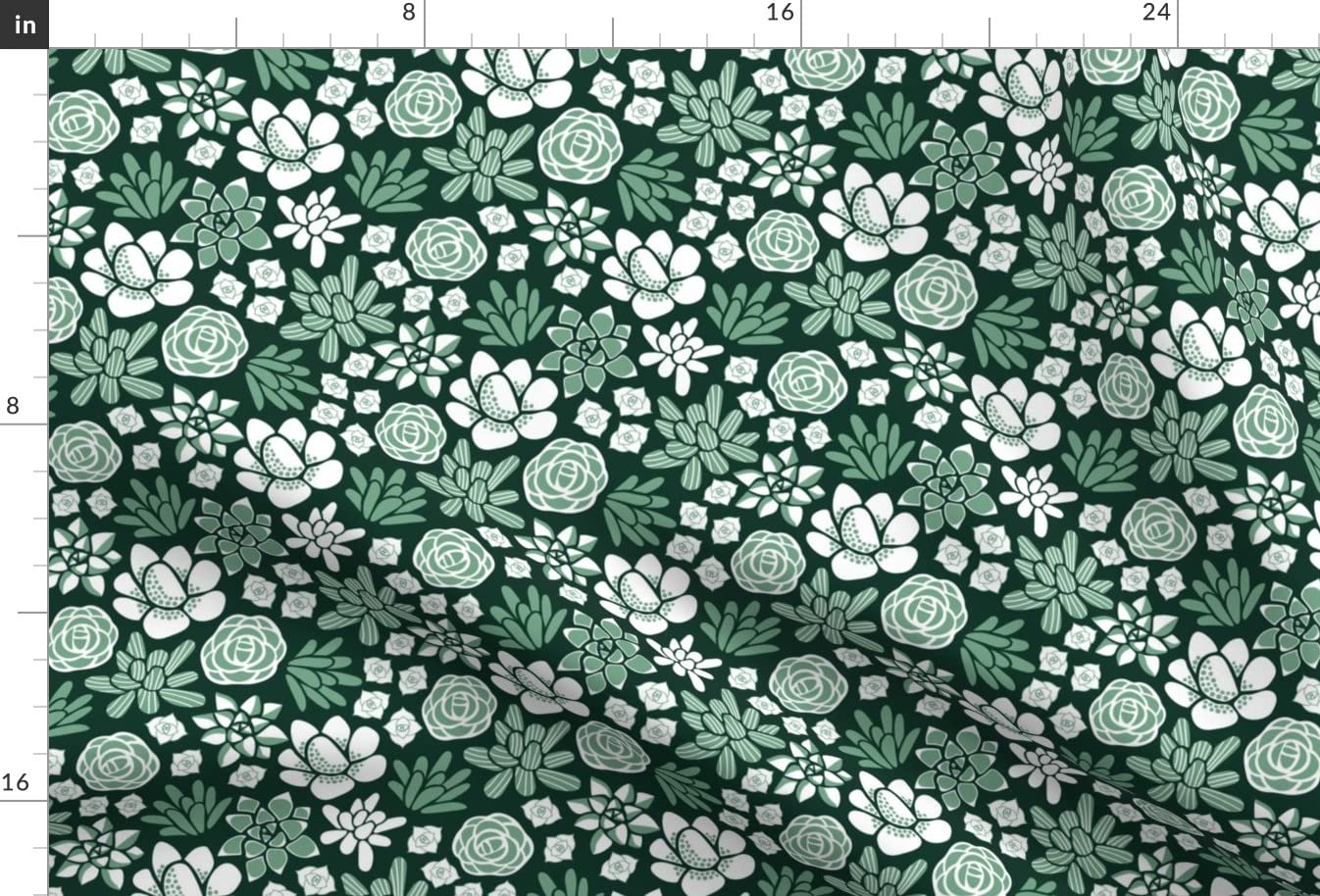 Succulent Printed Velvet Fabric by The Yard - Upholstery & Home Decor Fabric for Sofa, Curtains, Pillows | Desert Plants Green Pattern Bottomweight Apparel Material | Perfect for DIY Crafts, Dressmaking, and Interior Design Projects