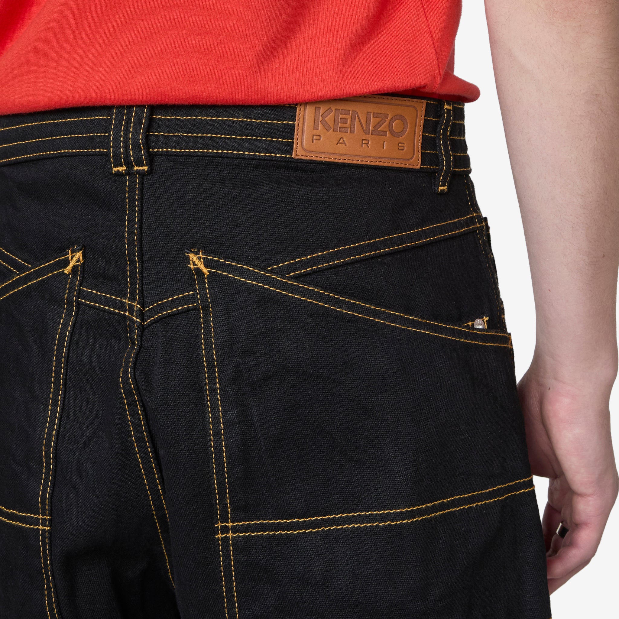 Men's Cargo Jeans - Rinse Black Denim Pants with Multiple Pockets | Durable & Comfortable for Work, Outdoor & Casual Wear