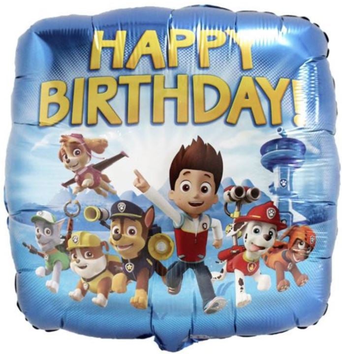 Paw Patrol Happy Birthday Foil Balloon - 18 Inch Party Decoration for Kids Birthday, Baby Shower & Themed Celebrations