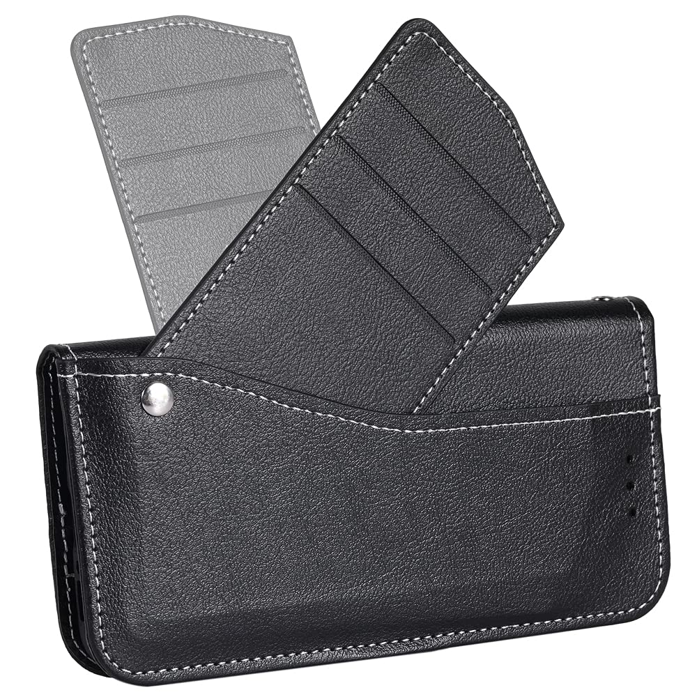 **Asuwish Leather Wallet Case for Samsung Galaxy S8 Active – Flip Cover with Card Holder, Wrist Strap & Stand | Compatible with S8 Active (G892A) | Perfect for Work, Travel & Daily Use (Black)**