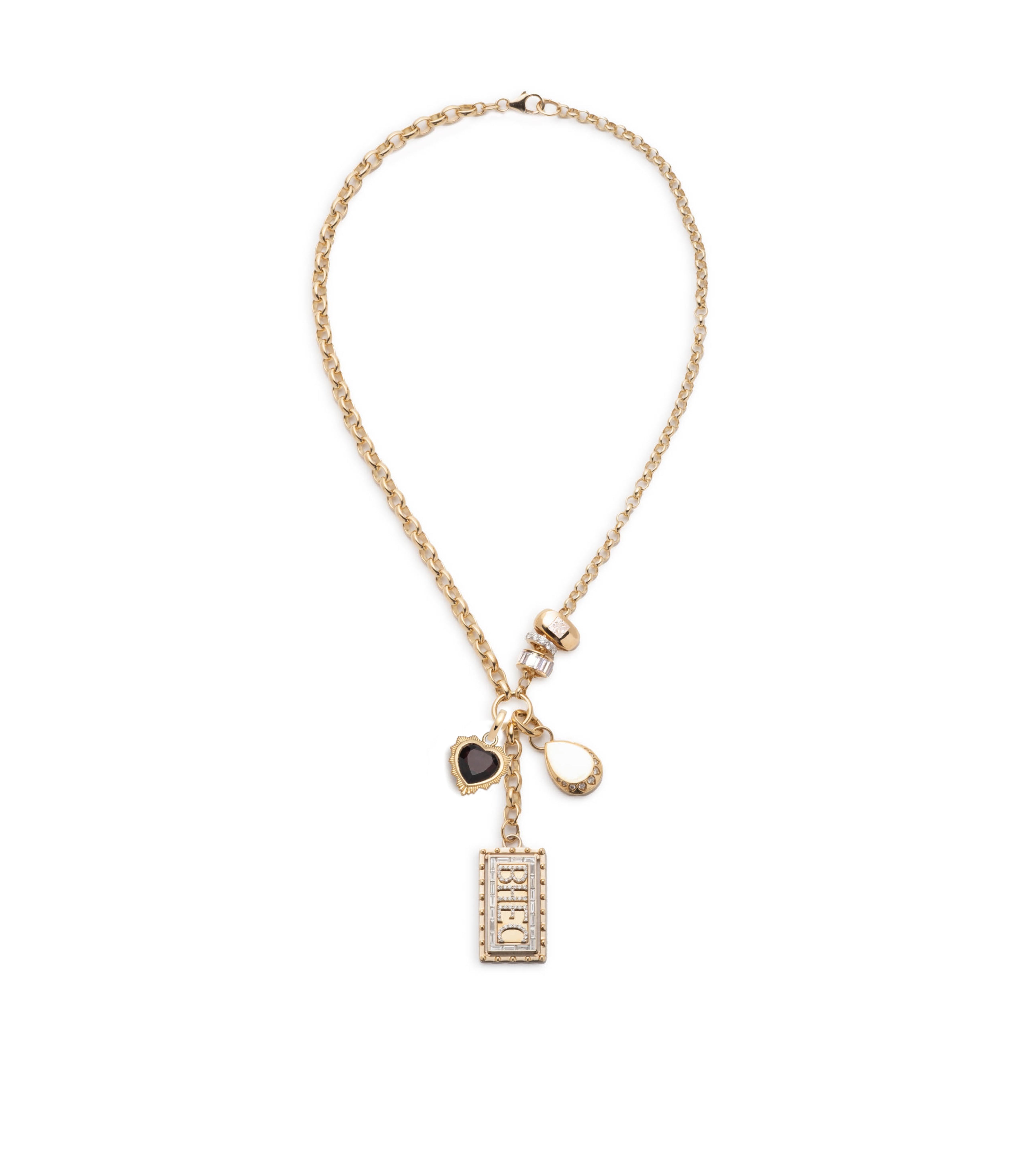 Custom Heavy Mixed Belcher Extension Necklace - Personalized Love & Romance Jewelry for Couples, Anniversaries & Special Occasions