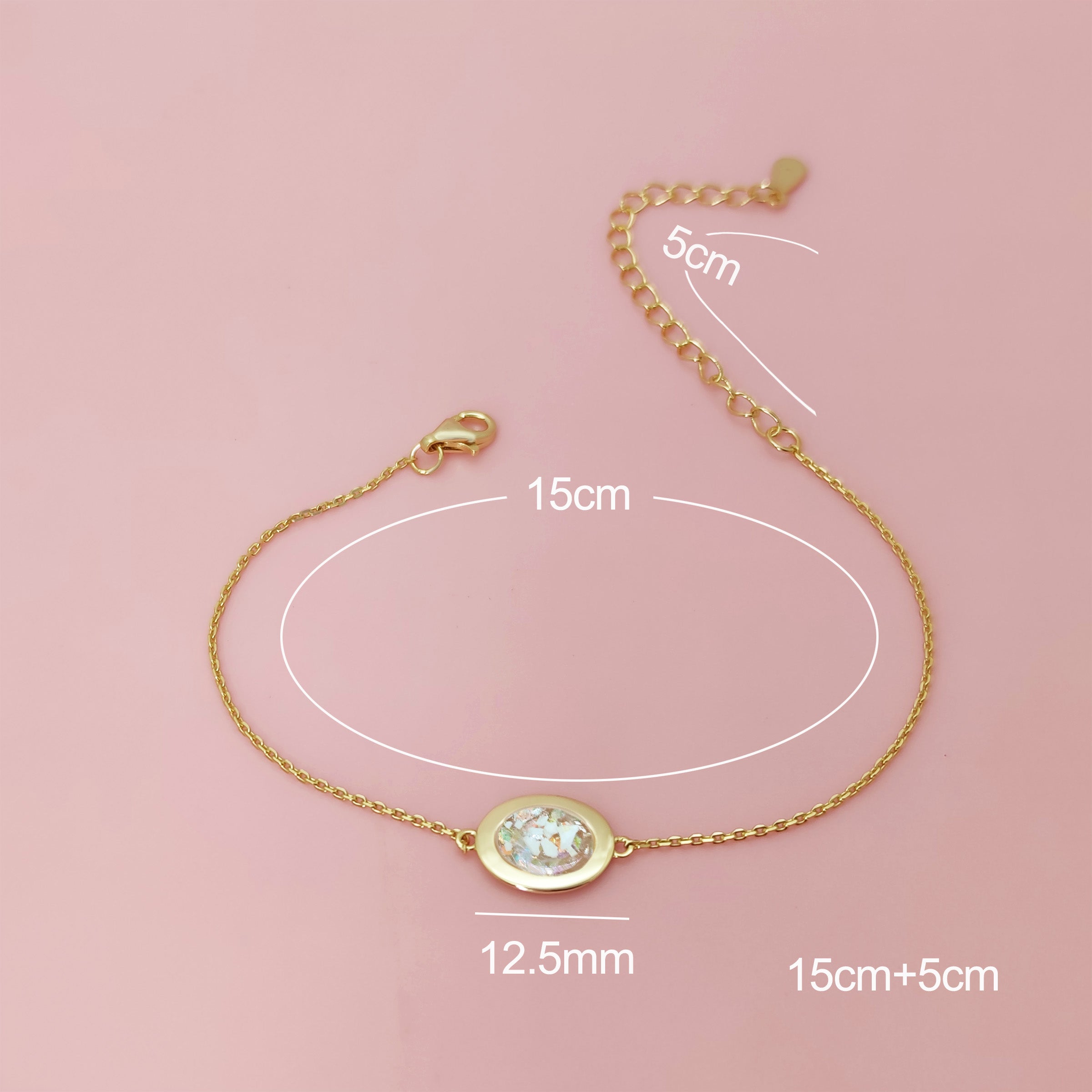 Solid Gold Ashes Bracelet for Women - Elegant Memorial Jewelry for Loved Ones | Perfect for Remembrance, Sympathy Gifts & Special Occasions