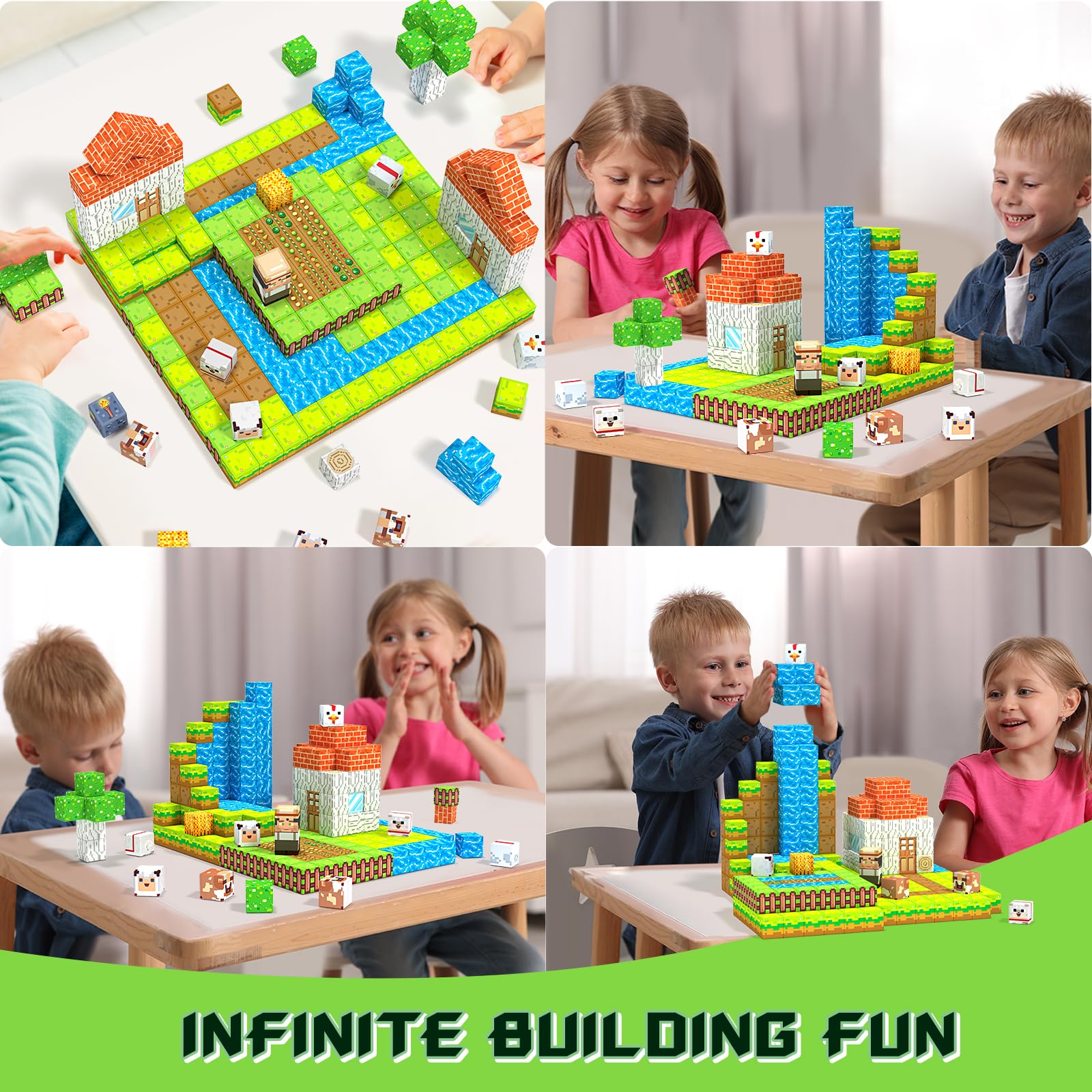 Magnetic Building Blocks for Kids - STEM Educational Toys for Ages 3-13 | Creative Construction Set for Boys & Girls | Perfect Christmas & Birthday Gift | Great for Classroom Learning & Home Play