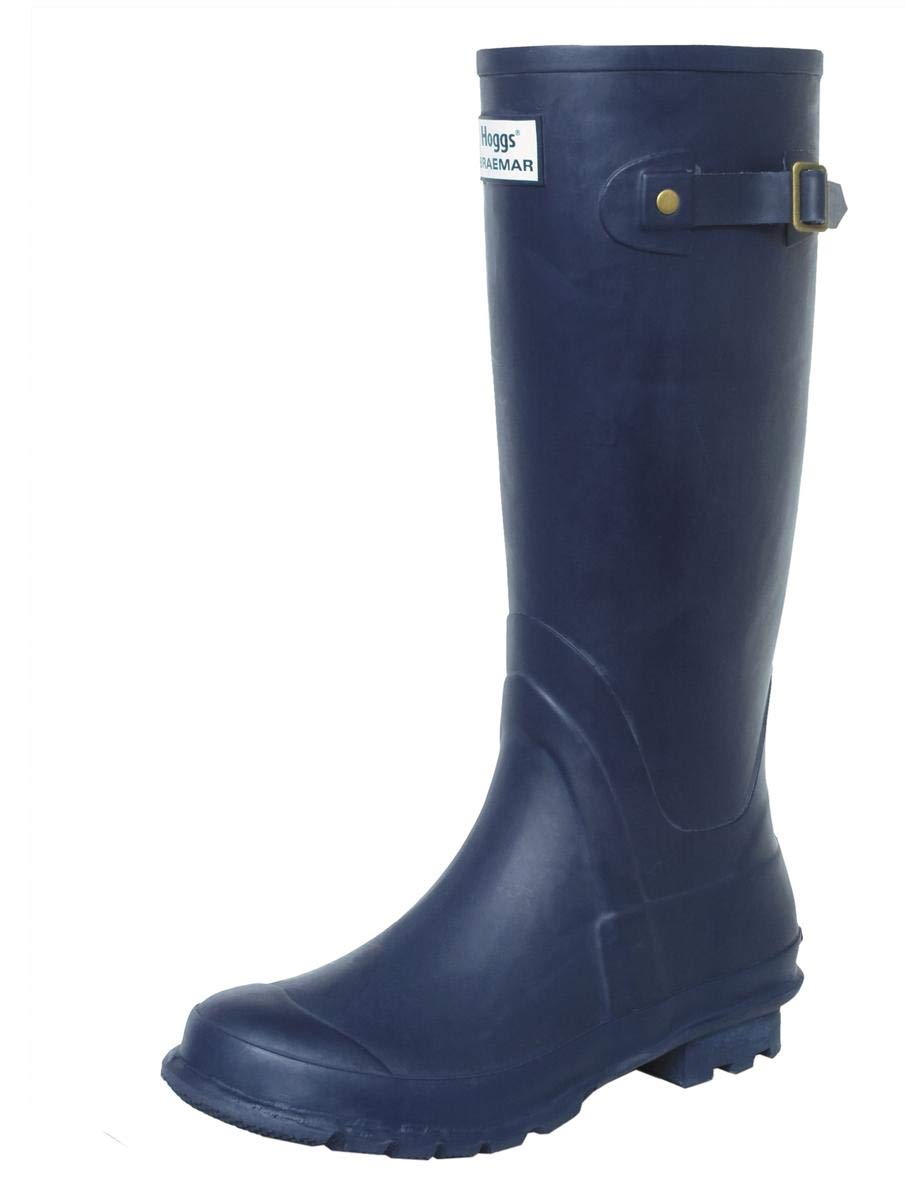 Braemar Wellington Boots for Men & Women - Navy Blue Waterproof Rain Boots UK Size 12 - Perfect for Gardening, Farming, and Outdoor Activities