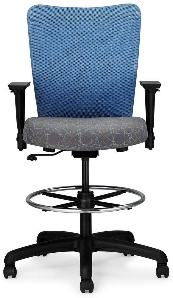 Allseating Inertia Mesh Drafting Chair [77019] - Ergonomic Adjustable Office Chair for Architects & Designers - Perfect for Home Office, Studio & Drafting Table Work