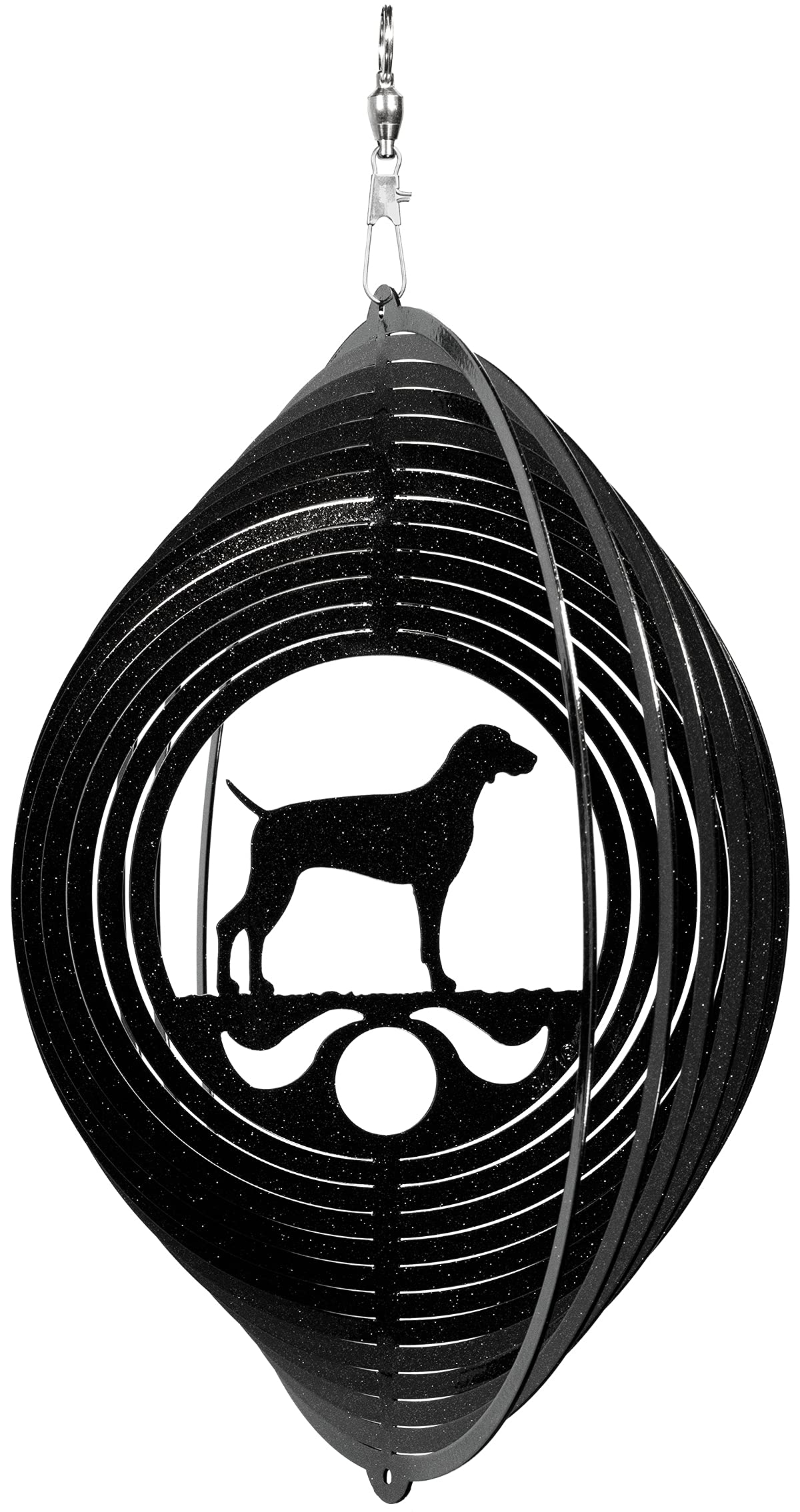 SWEN Weimaraner Dog Metal Wind Spinner - Outdoor Garden Decor for Yard, Patio, and Lawn - Handcrafted Swirly Wind Sculpture for Dog Lovers