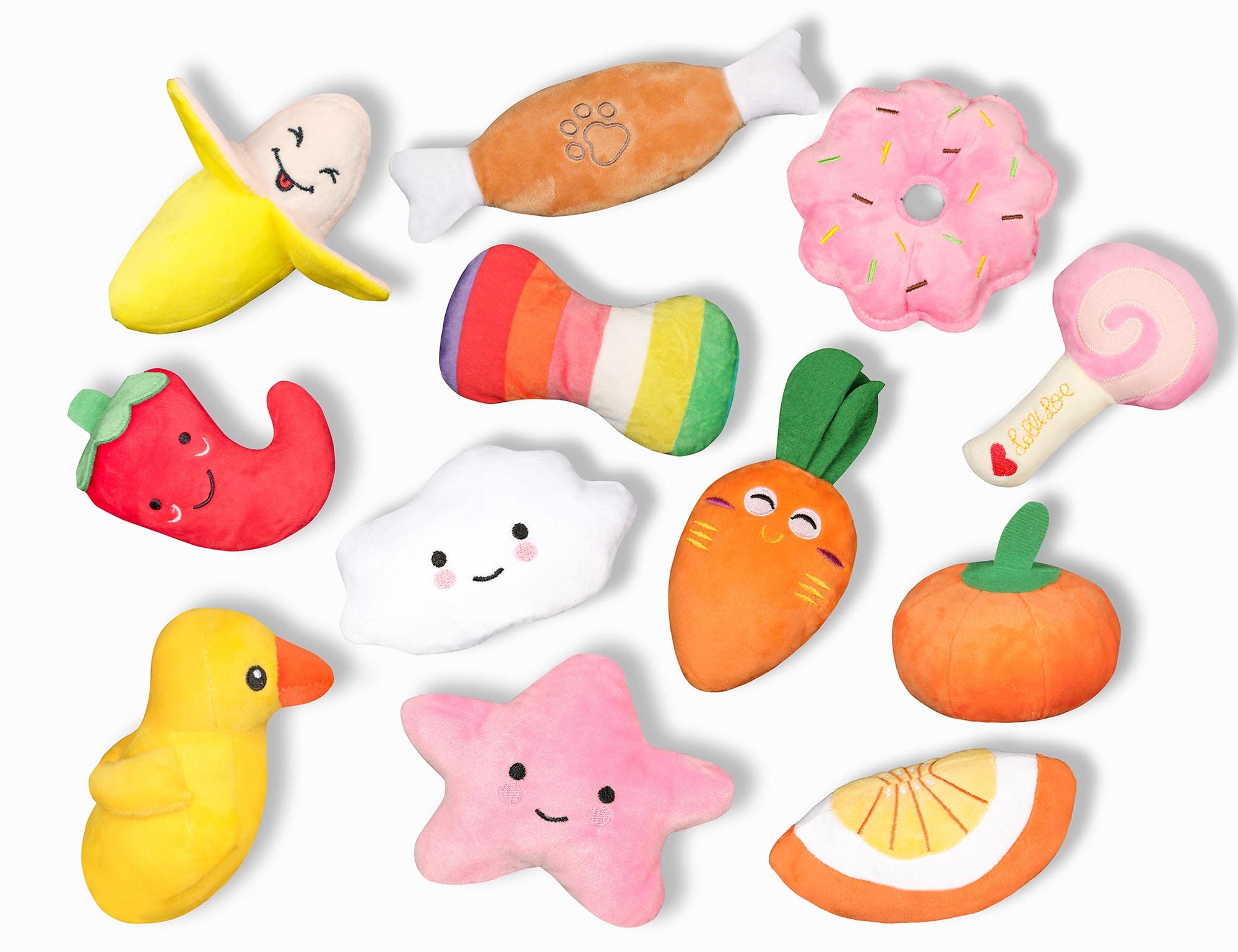 Durable 12-Pack Squeaky Plush Dog Toys for Puppies & Small Medium Dogs - Soft Chew Toys with Interactive Squeakers to Relieve Boredom (Multi Theme) - Perfect for Playtime, Training & Anxiety Relief