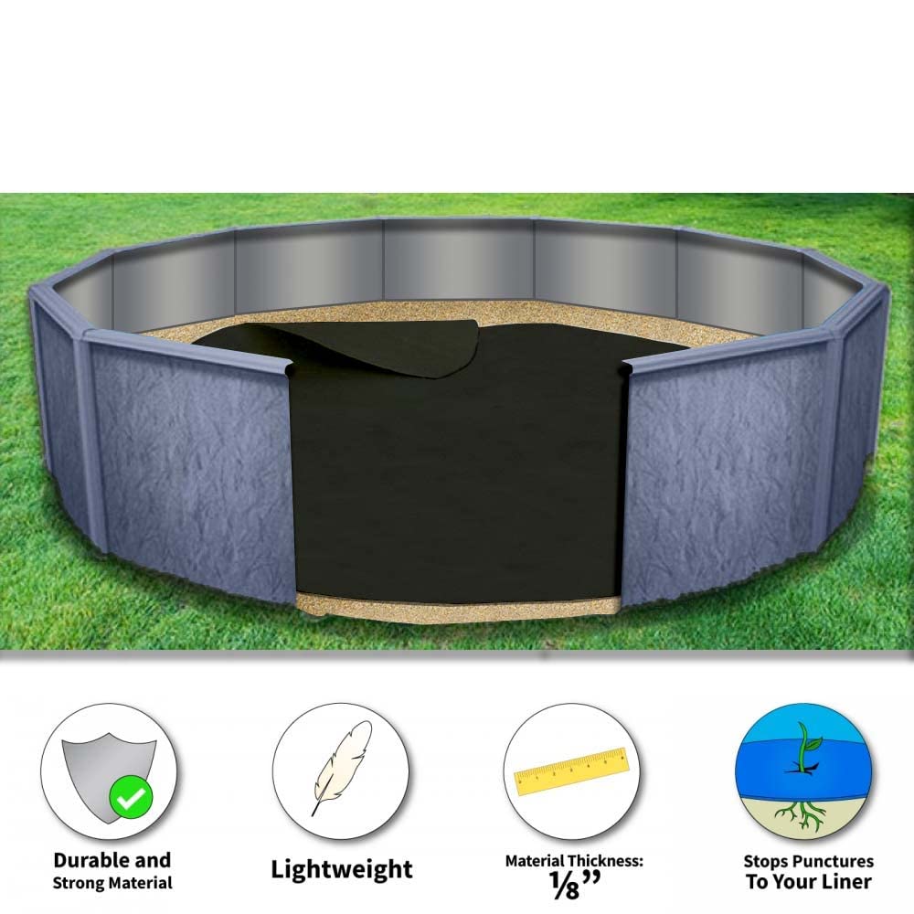30 ft Round Pool Liner Pad for Above Ground Swimming Pools - Heavy Duty Puncture Protection, Eco-Friendly & Easy Installation - Extends Pool Liner Life - Perfect for Backyard, Family & Summer Pool Parties
