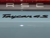 Porsche Tequipment Taycan 4S Painted Model Designation (Black) - Authentic Car Emblem Badge for Porsche Taycan 4S - Perfect for Car Enthusiasts & Customization
