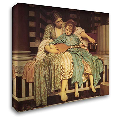 Lord Frederick Leighton Music Lesson 22x20 Gallery Wrapped Canvas Art Print - Elegant Wall Decor for Living Room, Bedroom & Office