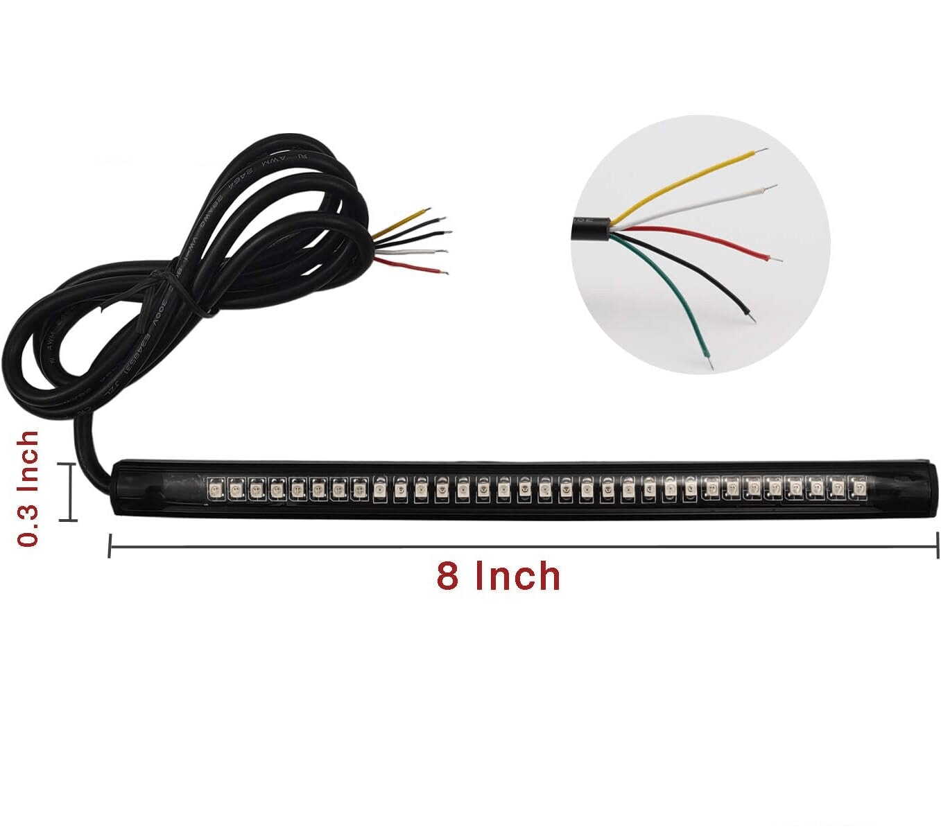 Eagle Lights LED Auxiliary Tail Light Upgrade Kit with Integrated Turn Signals - Waterproof Motorcycle Accessories for Harley, Honda, Yamaha - Perfect for Night Riding & Enhanced Safety