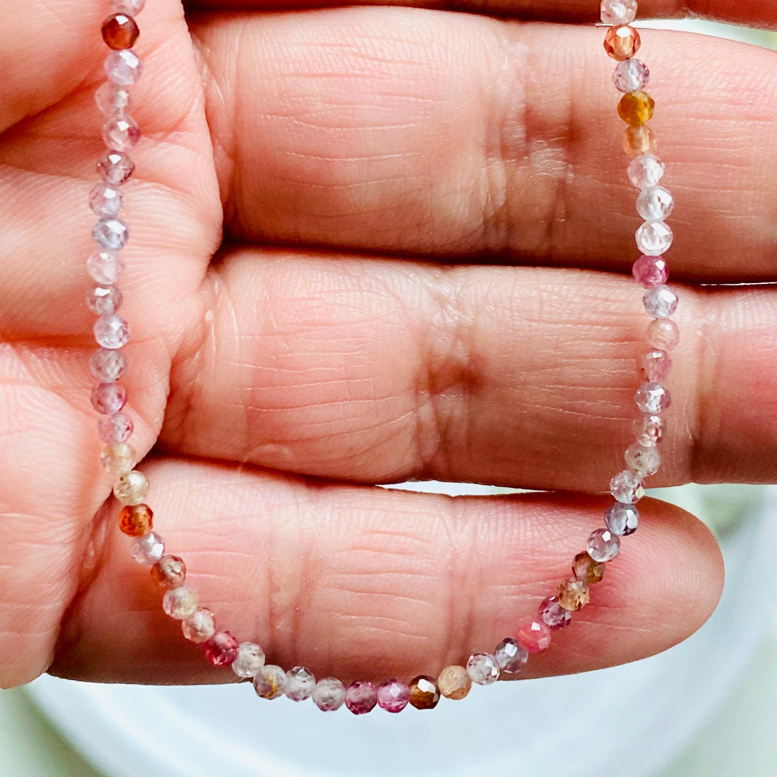 Spinel Micro Bead Necklace - Elegant Gemstone Jewelry for Women | Perfect for Parties, Weddings & Everyday Wear