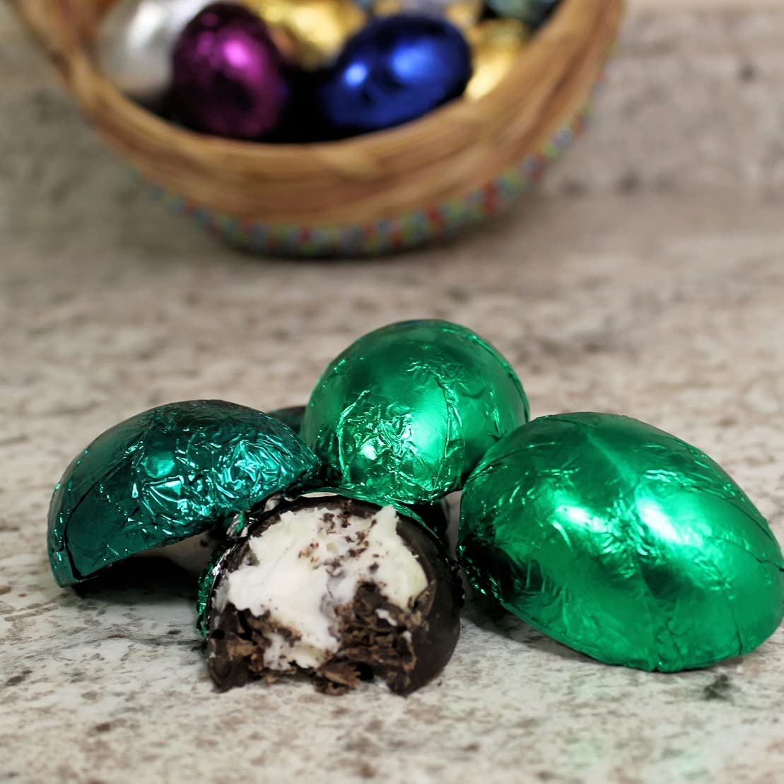 Belgian Dark Chocolate Easter Eggs - Butter Cream Filled - 6pc for Easter Baskets