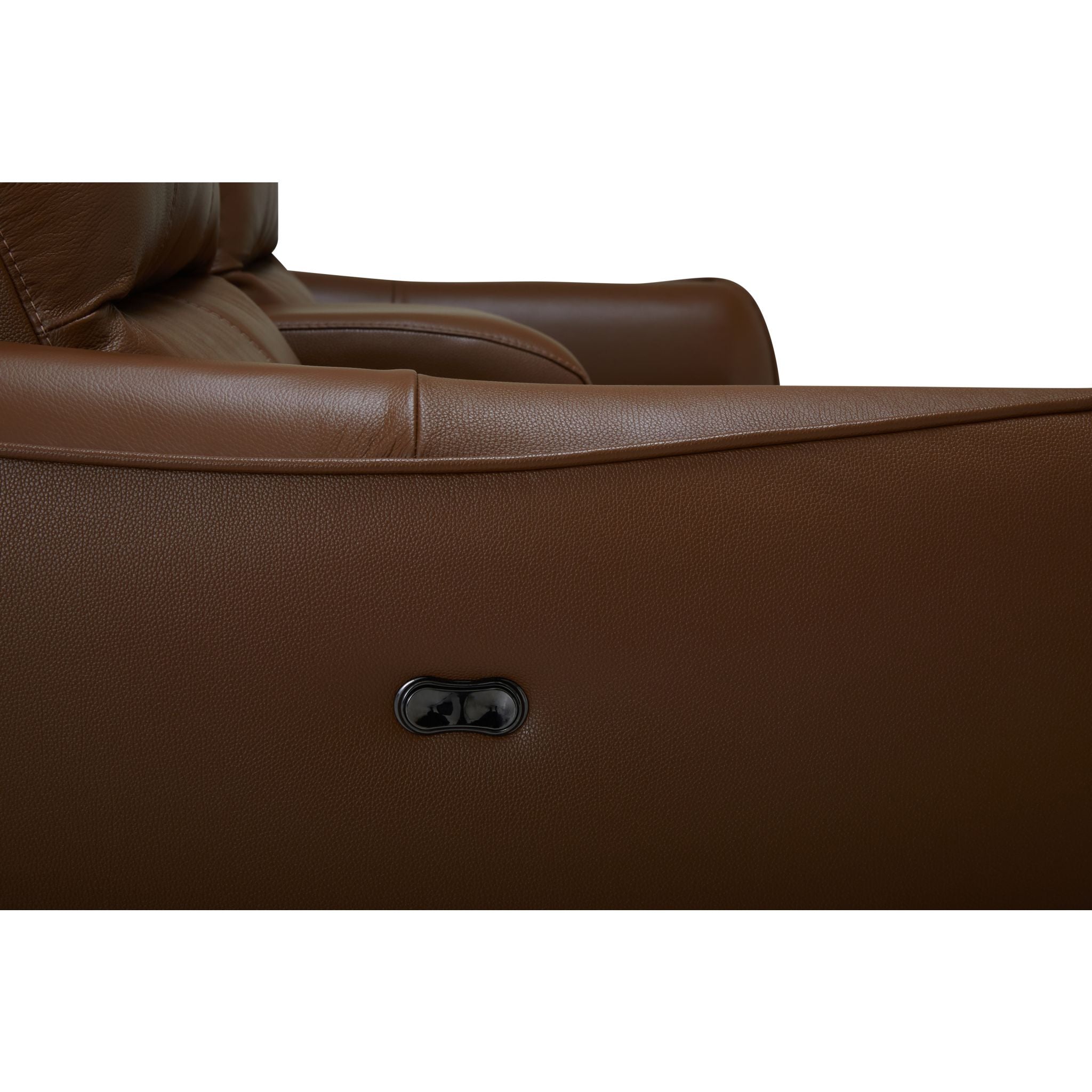 Arlo Power Reclining Loveseat with Console - Valencia Biscotti Fabric - Modern Recliner Sofa for Living Room, Home Theater & Small Spaces