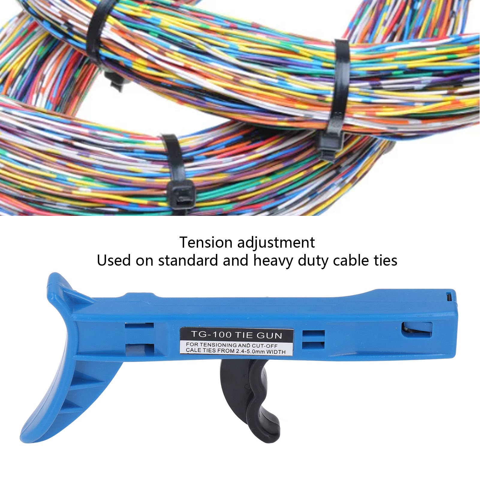 Professional Nylon Cable Tie Gun Tool - Heavy Duty Zip Tie Cutter & Crimping Tool for Electrical, Automotive, and DIY Projects | Secure Fastening & Cutting Solution for Wires, Cables & Bundles
